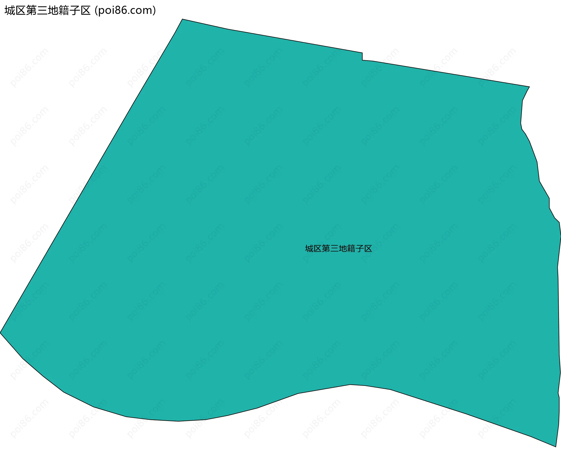 城区第三地籍子区边界地图