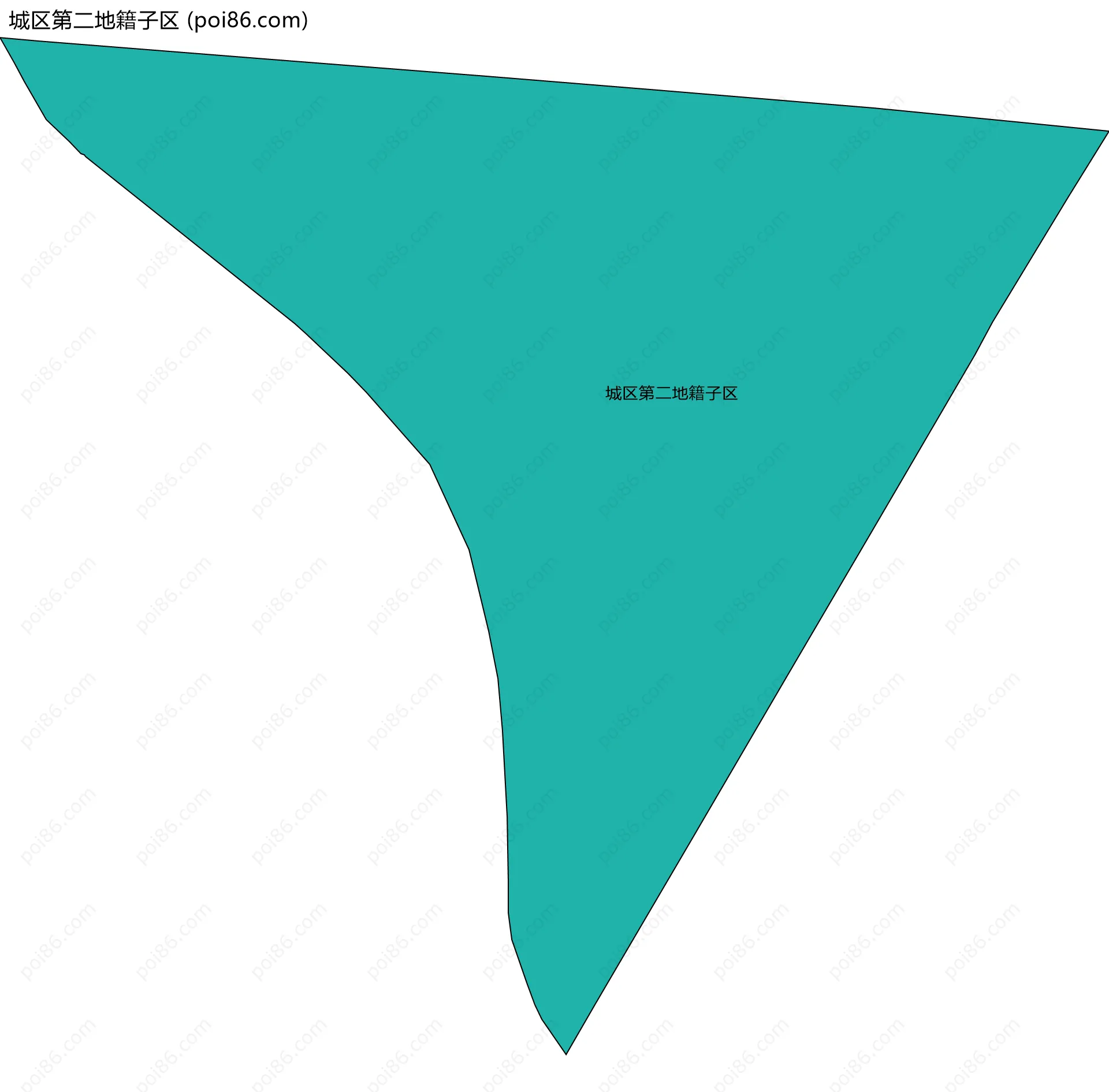 城区第二地籍子区边界地图