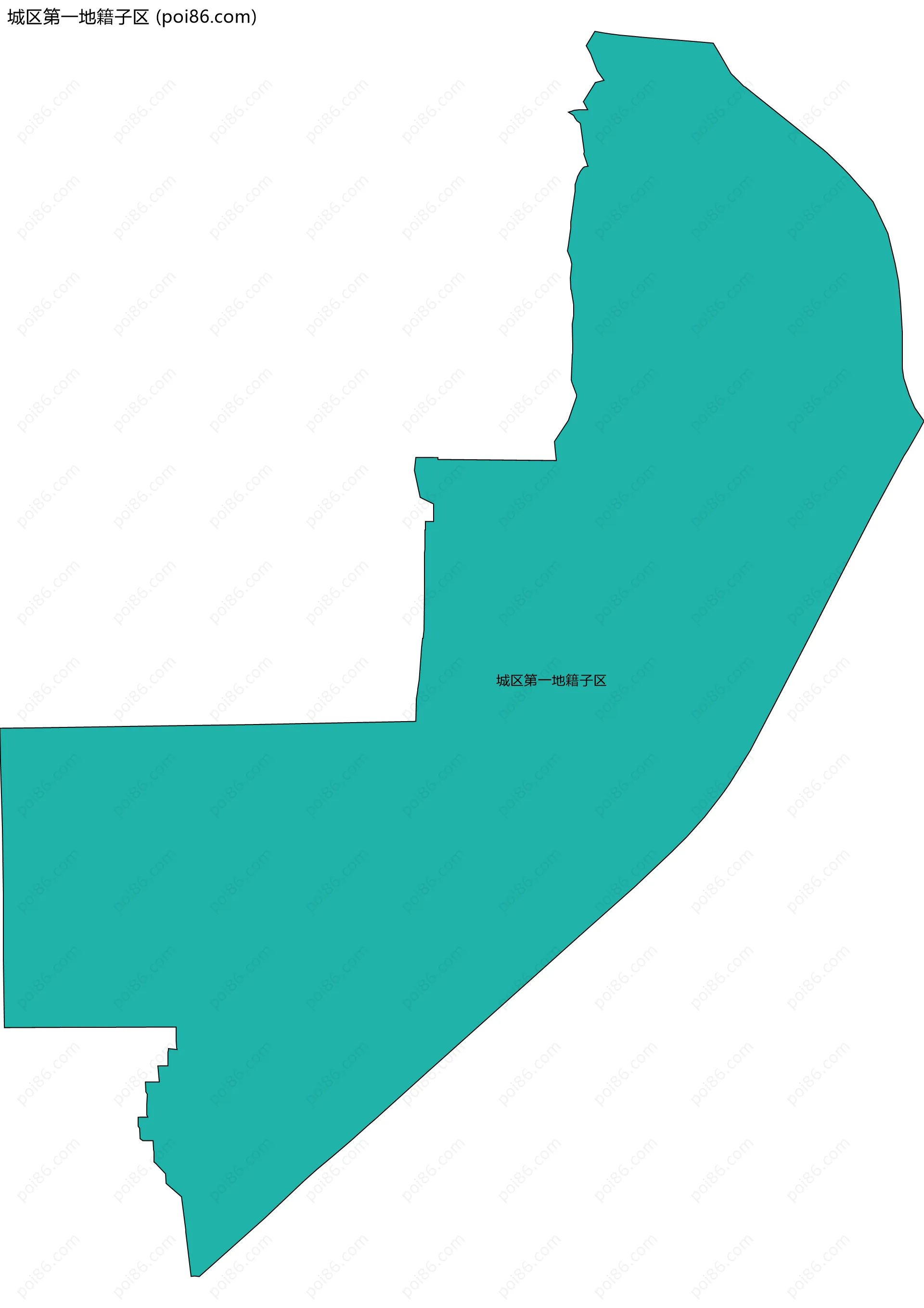 城区第一地籍子区边界地图