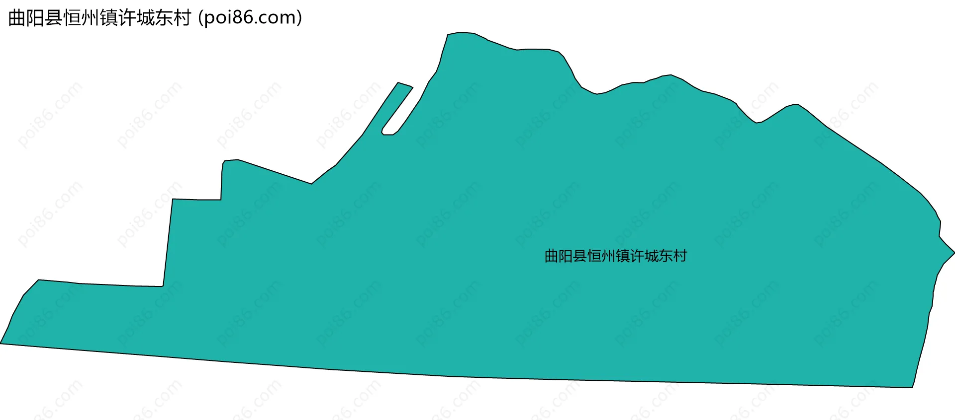 曲阳县恒州镇许城东村边界地图