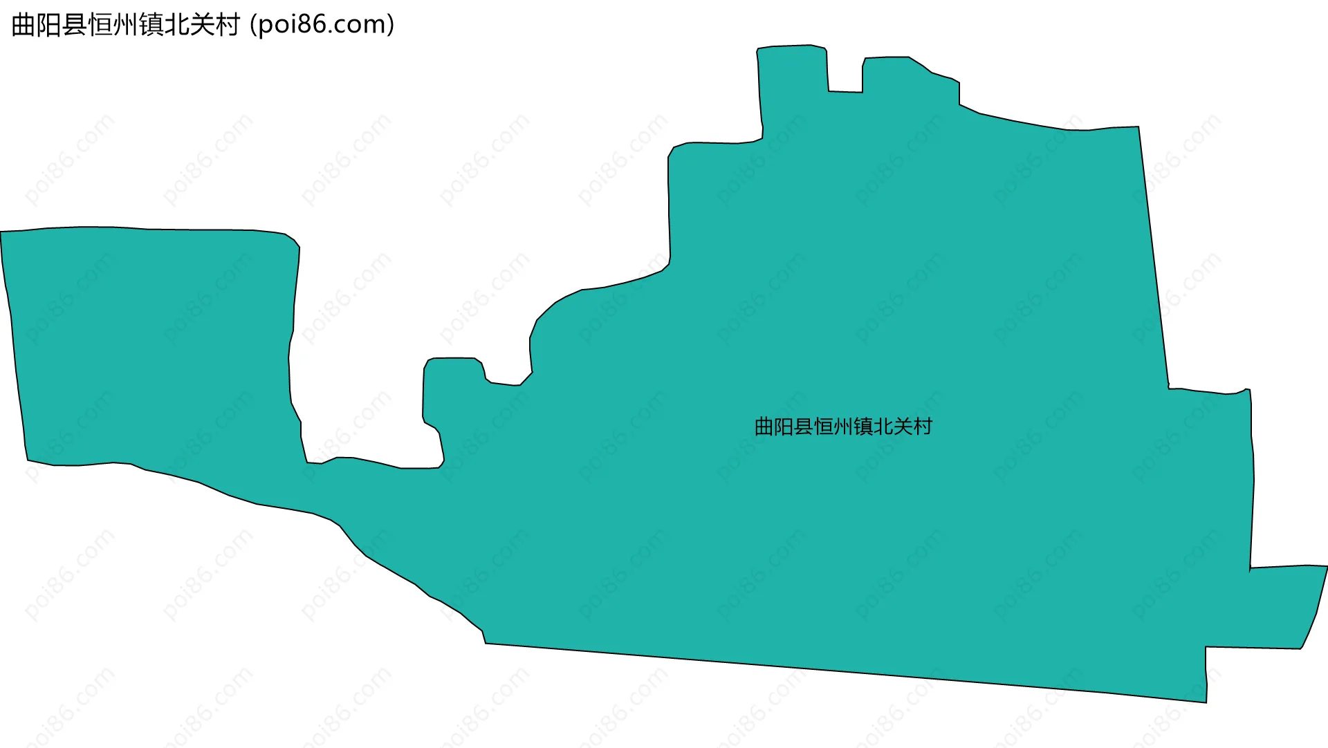 曲阳县恒州镇北关村边界地图