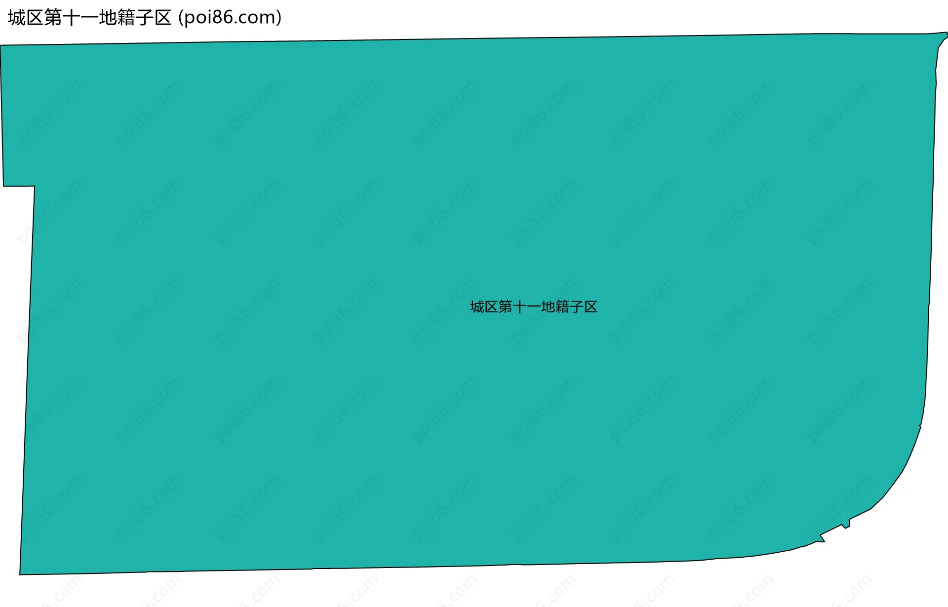 城区第十一地籍子区边界地图