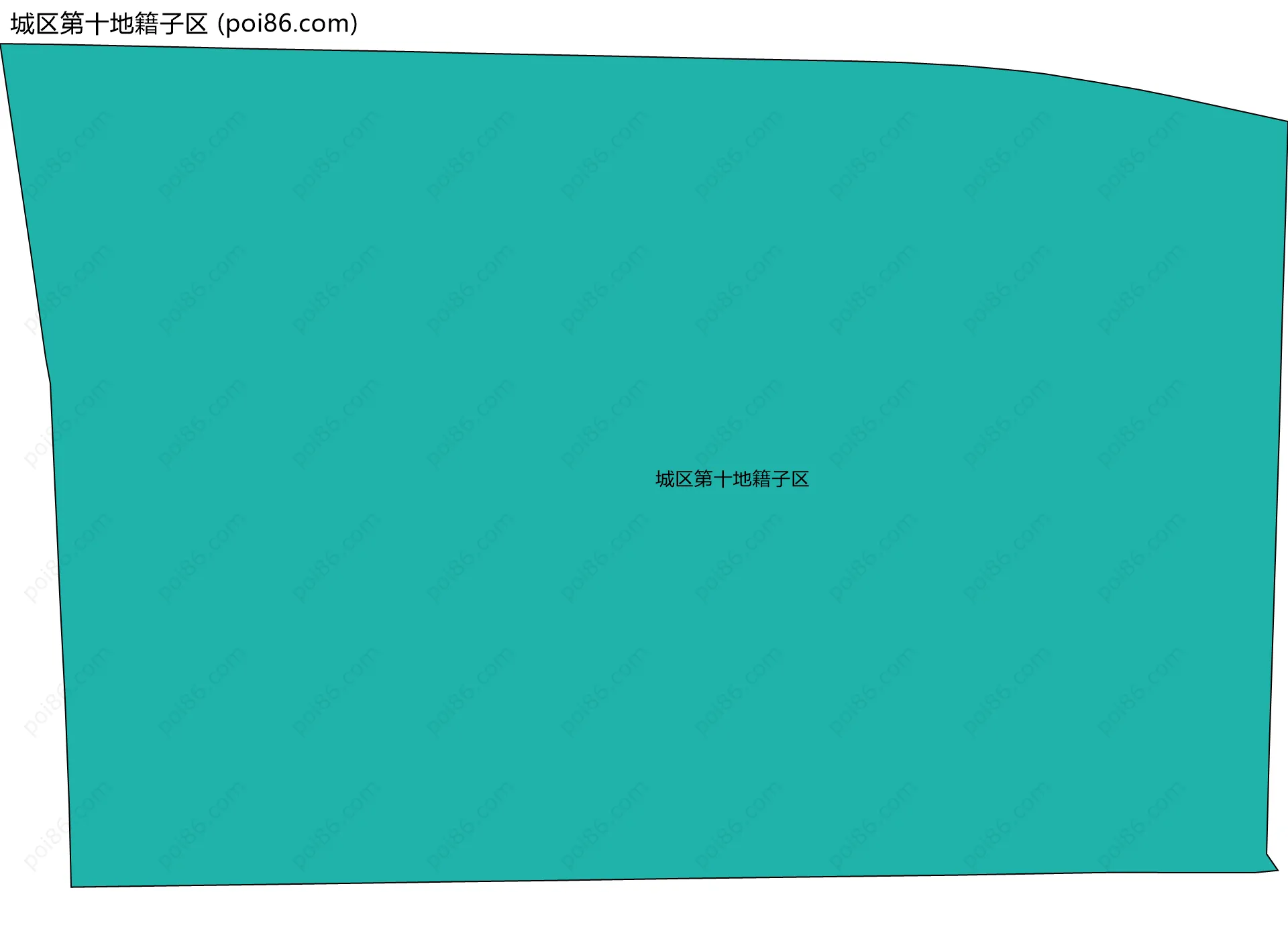 城区第十地籍子区边界地图