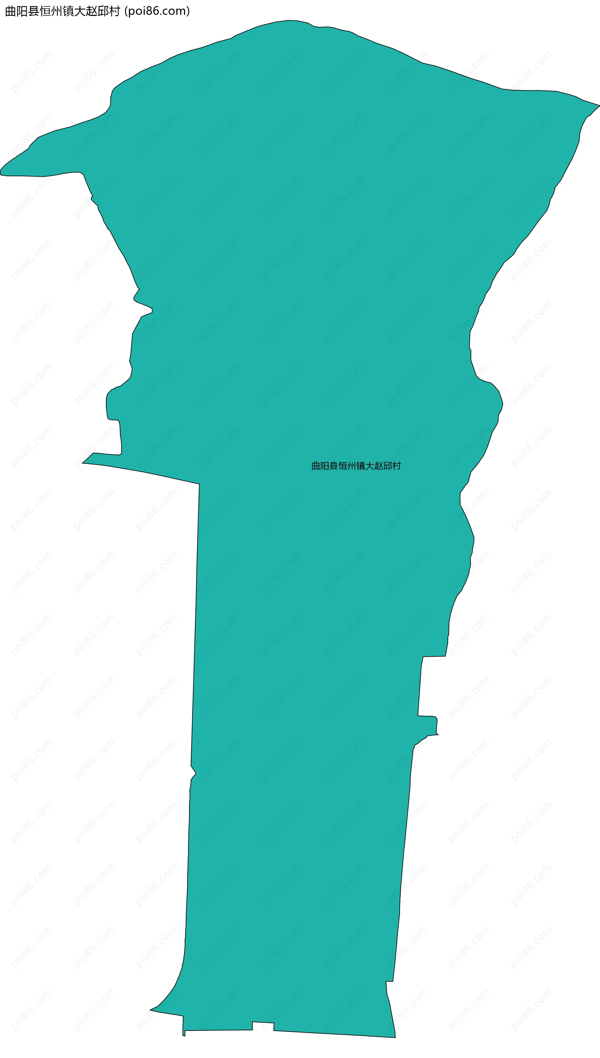 曲阳县恒州镇大赵邱村边界地图