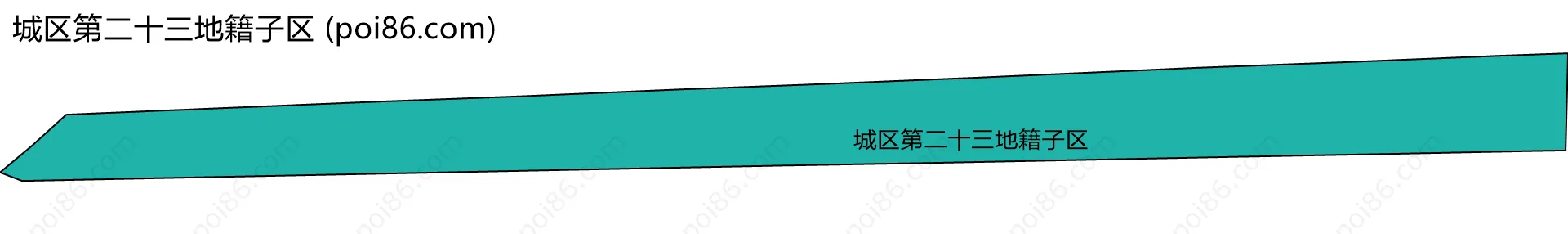 城区第二十三地籍子区边界地图