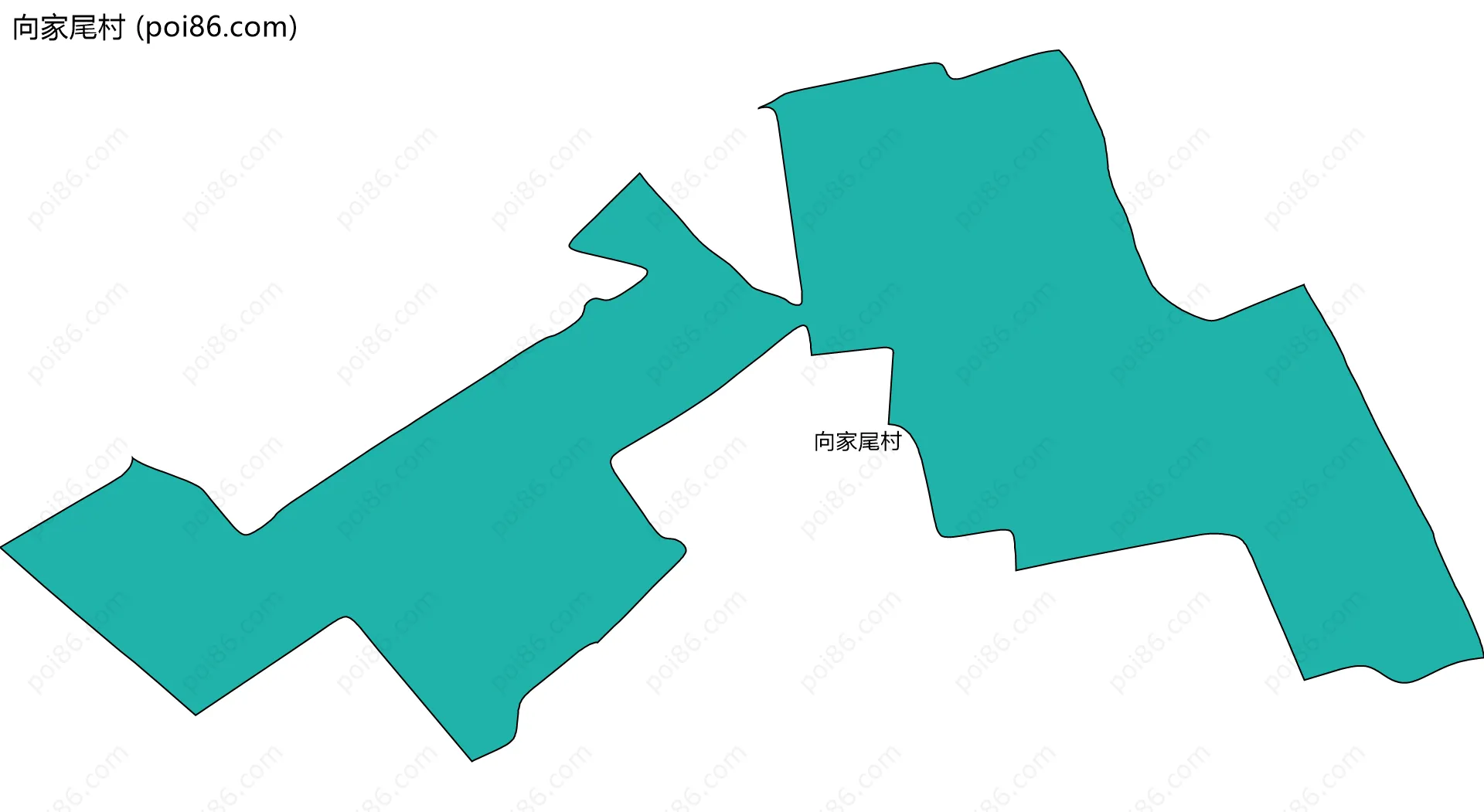 向家尾村边界地图