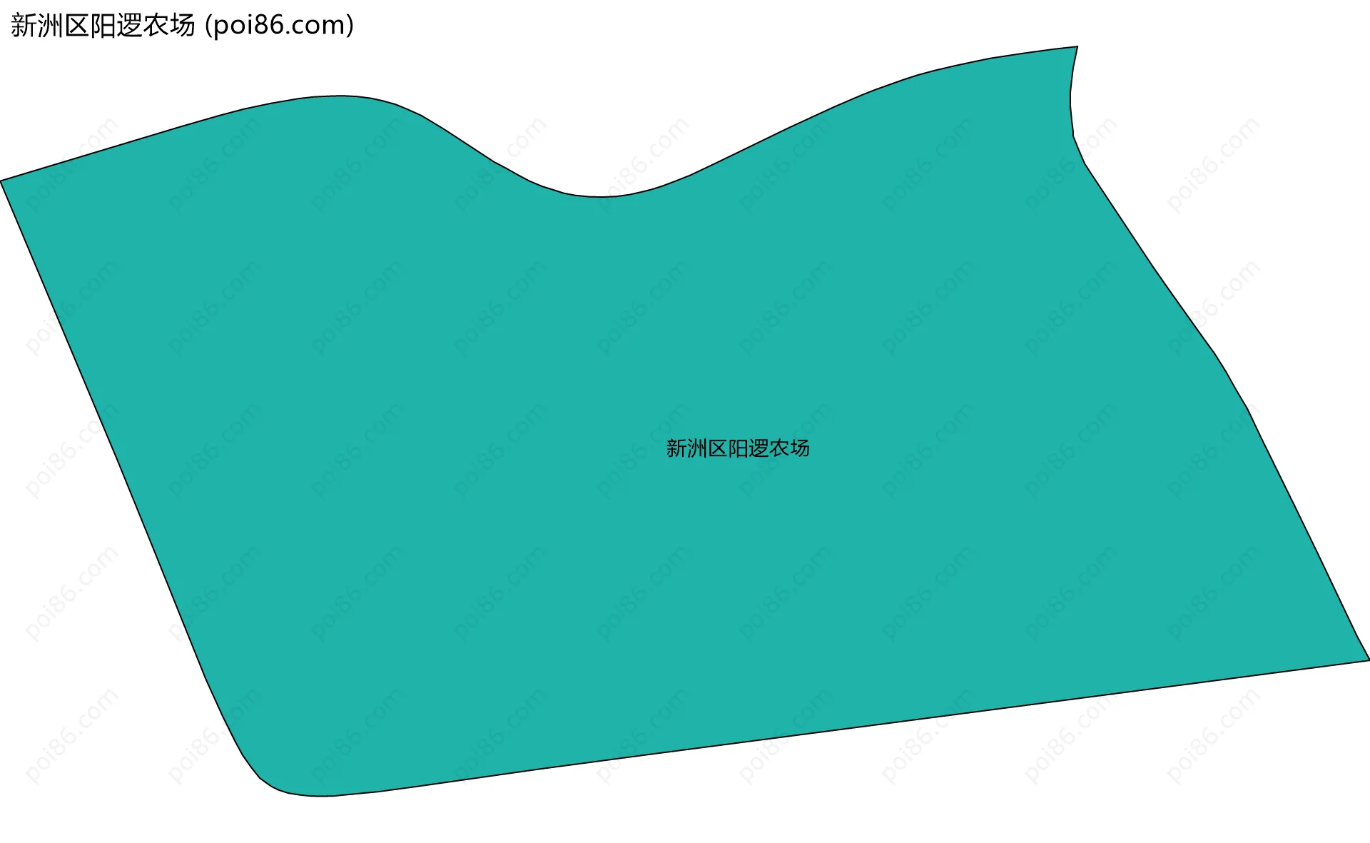 新洲区阳逻农场边界地图