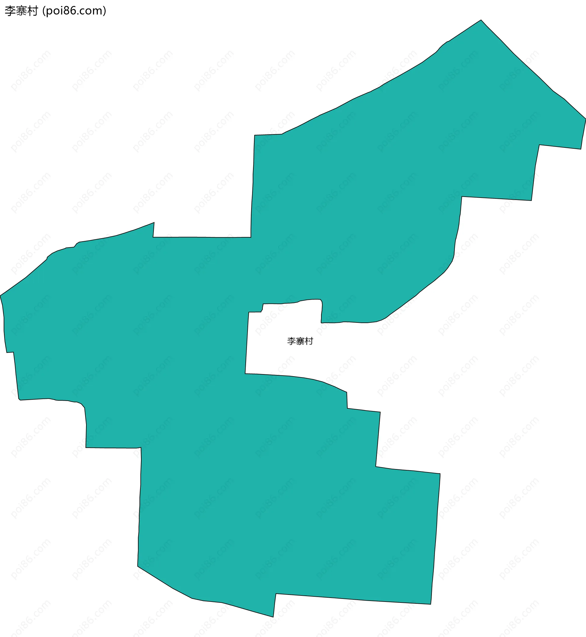 李寨村边界地图