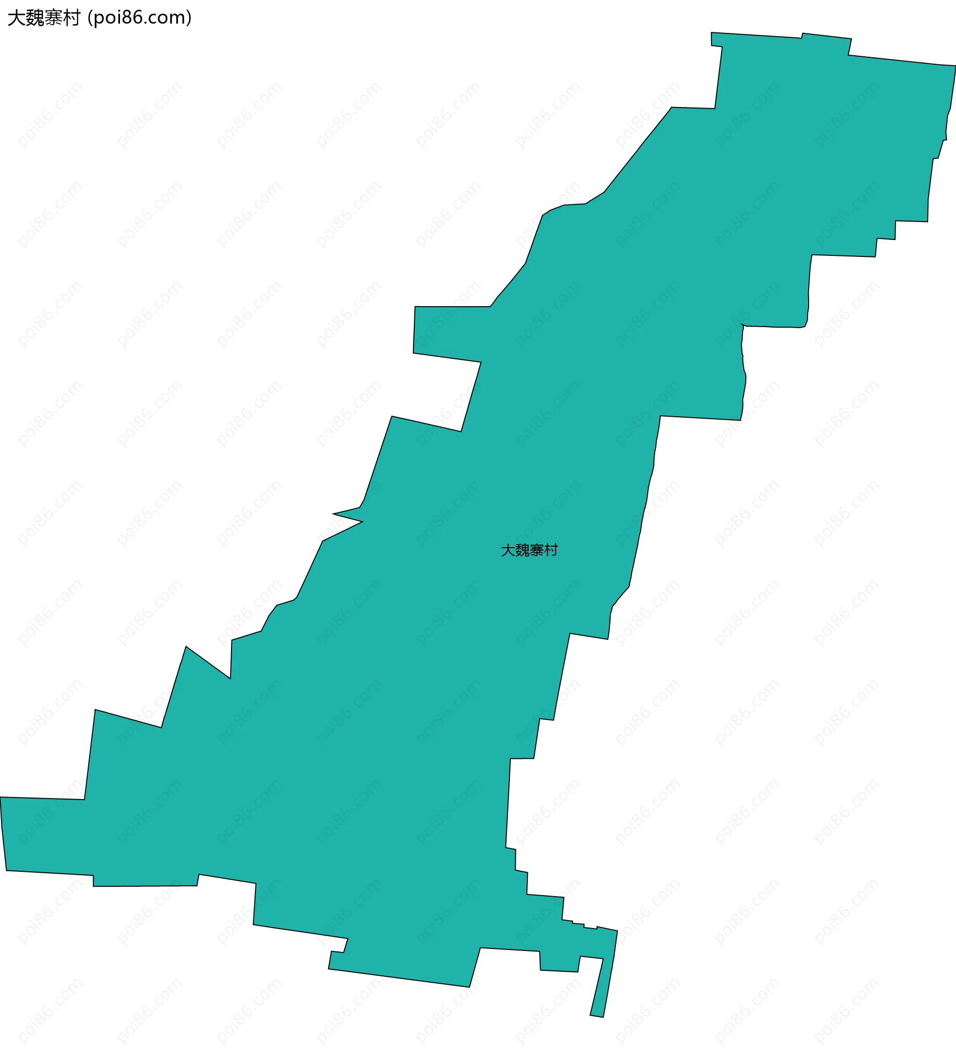 大魏寨村边界地图
