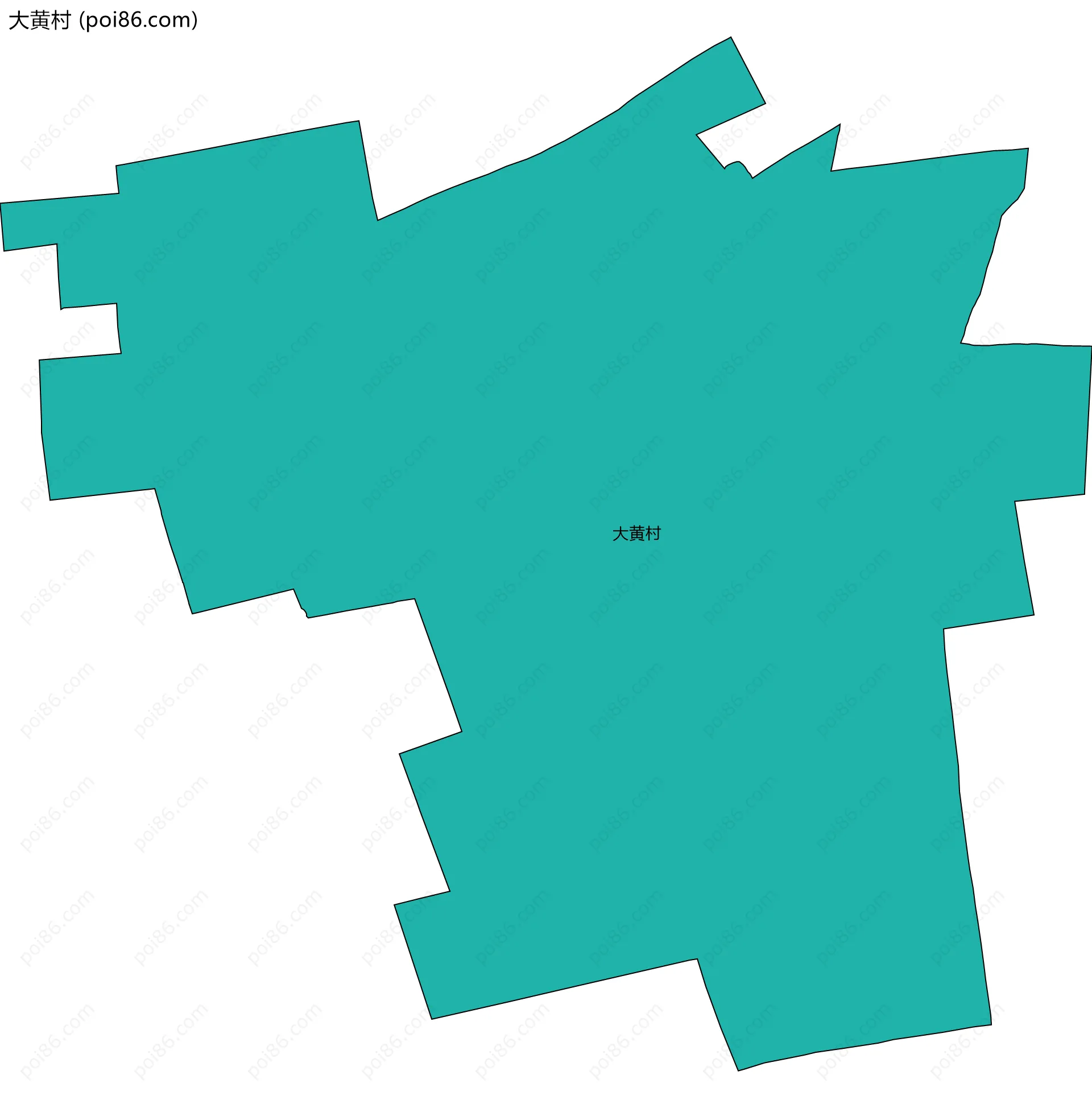 大黄村边界地图