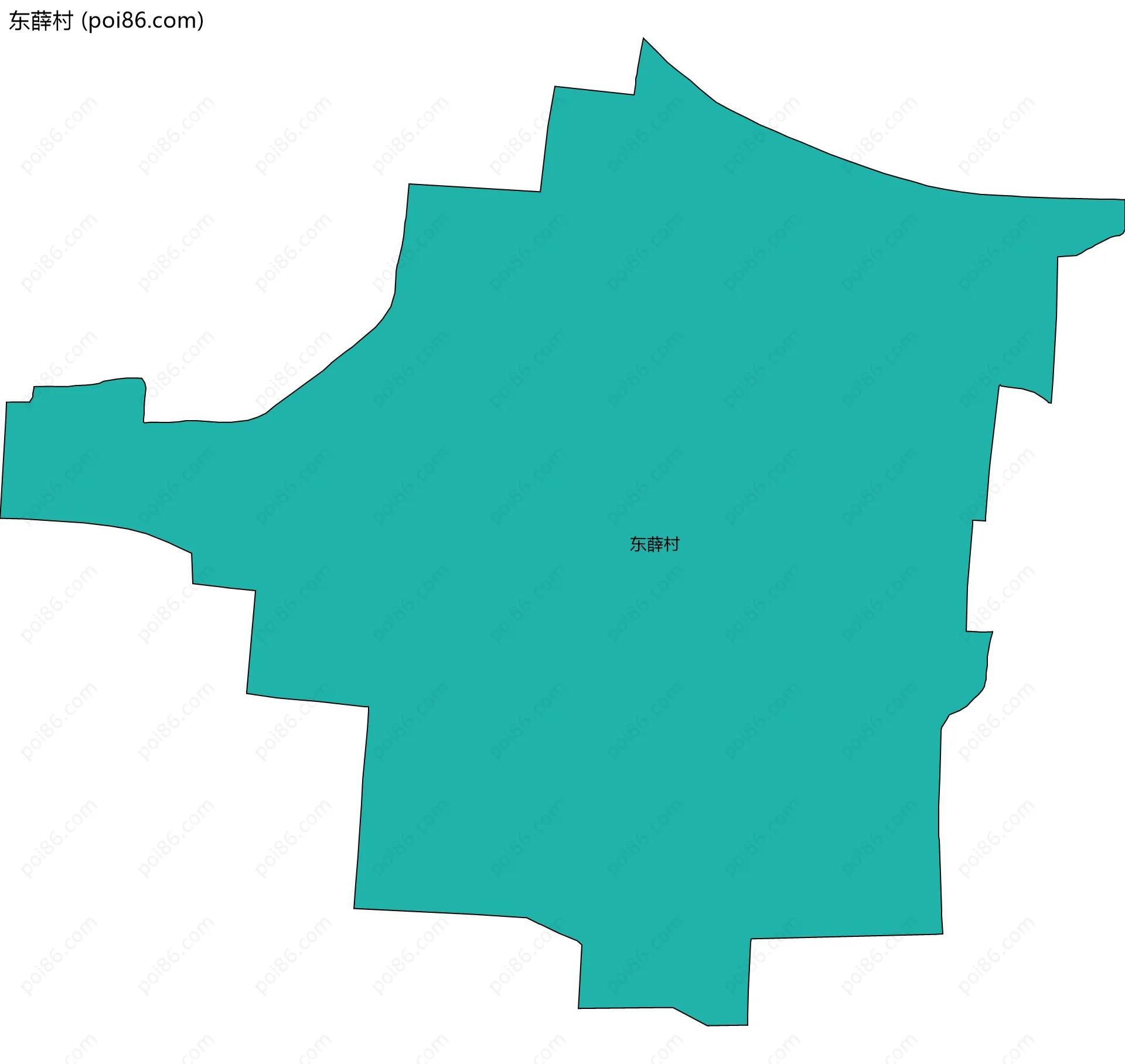东薛村边界地图