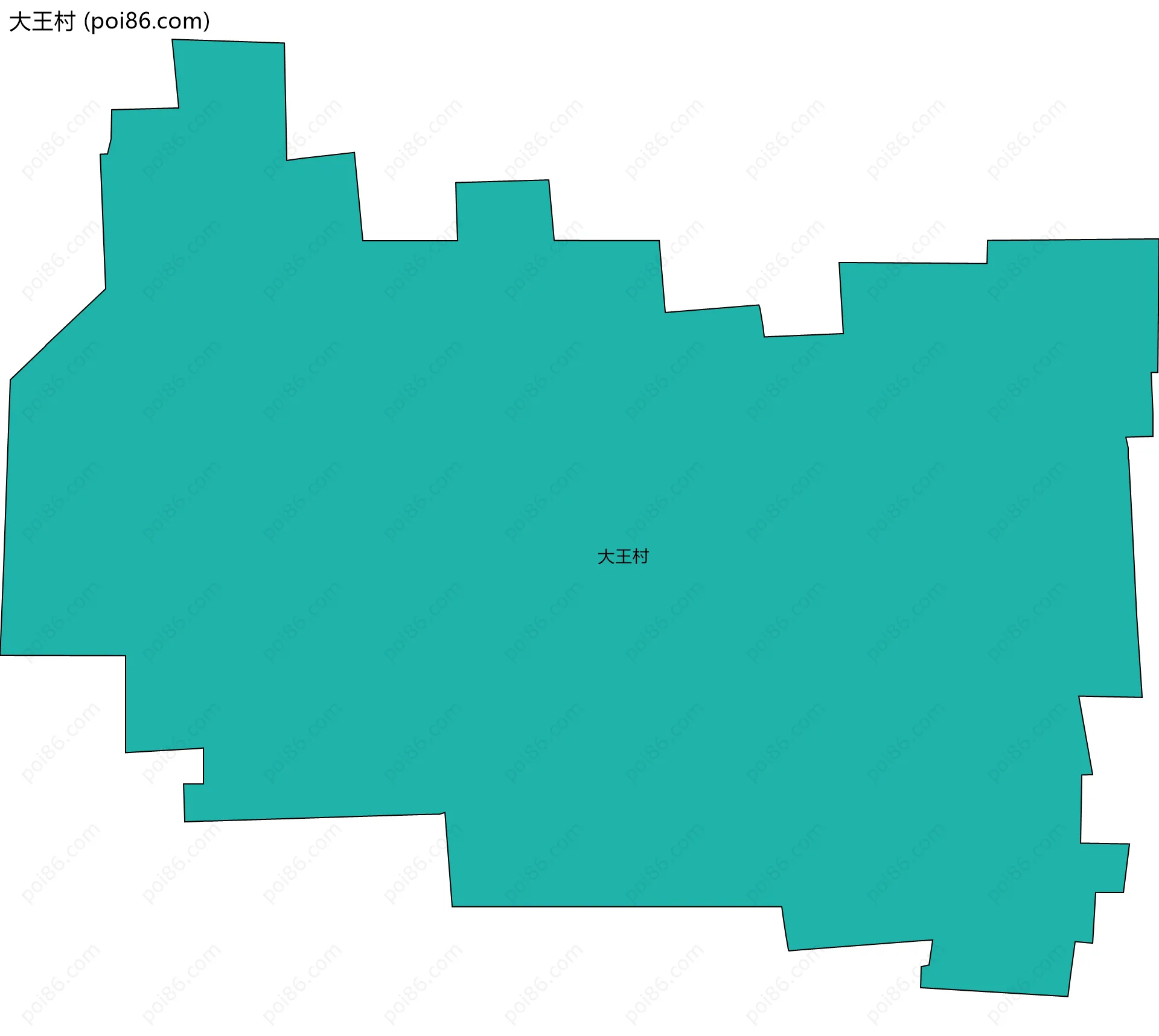 大王村边界地图