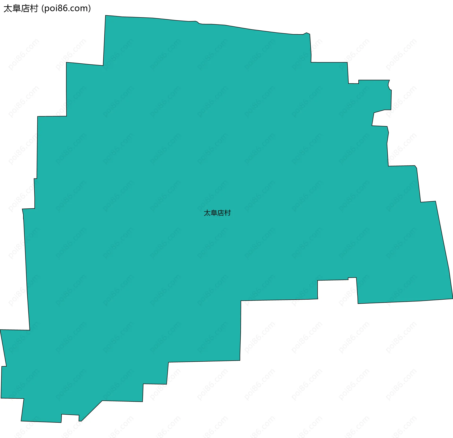 太阜店村边界地图