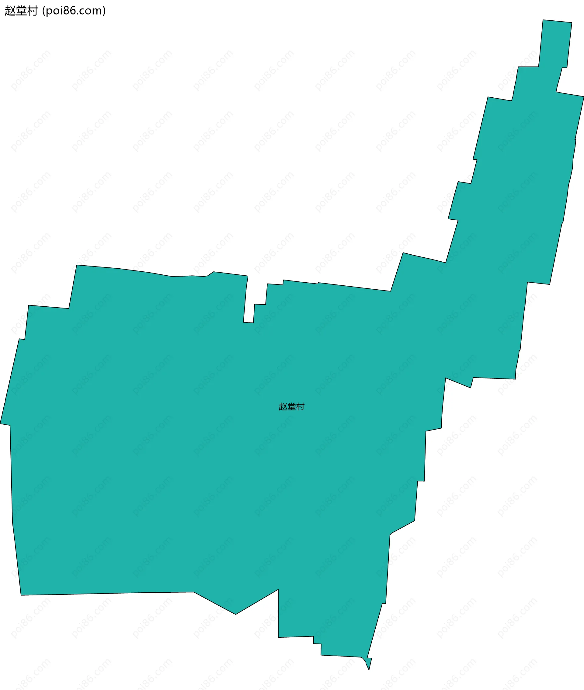 赵堂村边界地图