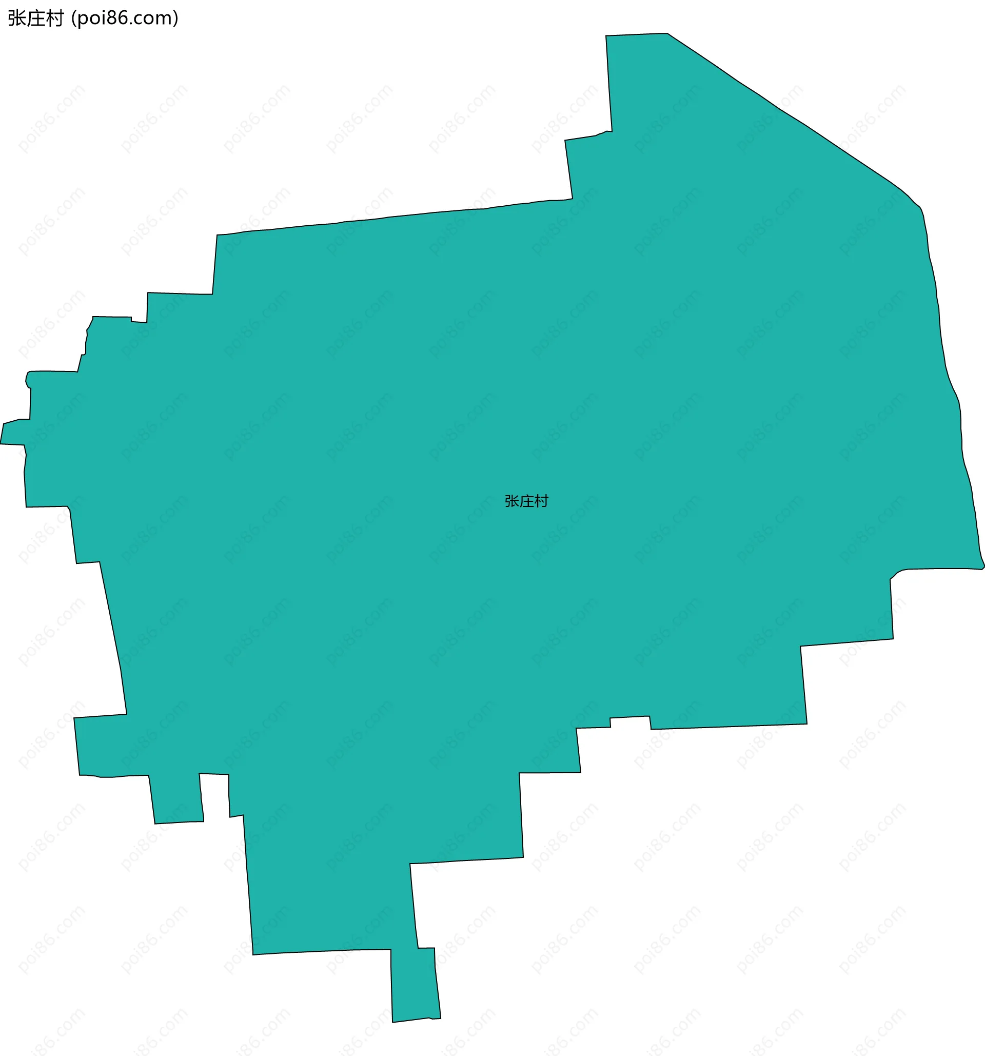 张庄村边界地图