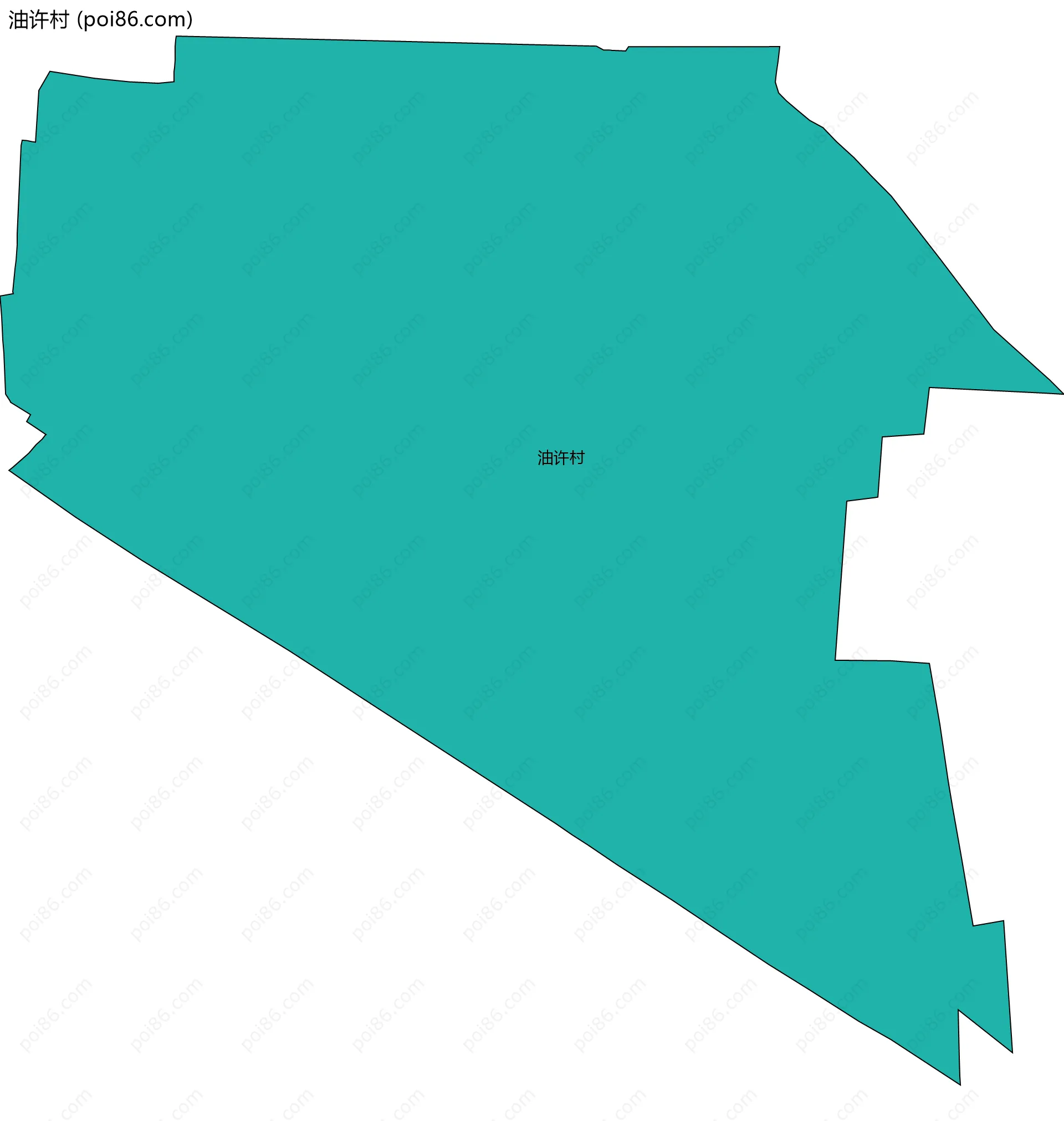 油许村边界地图