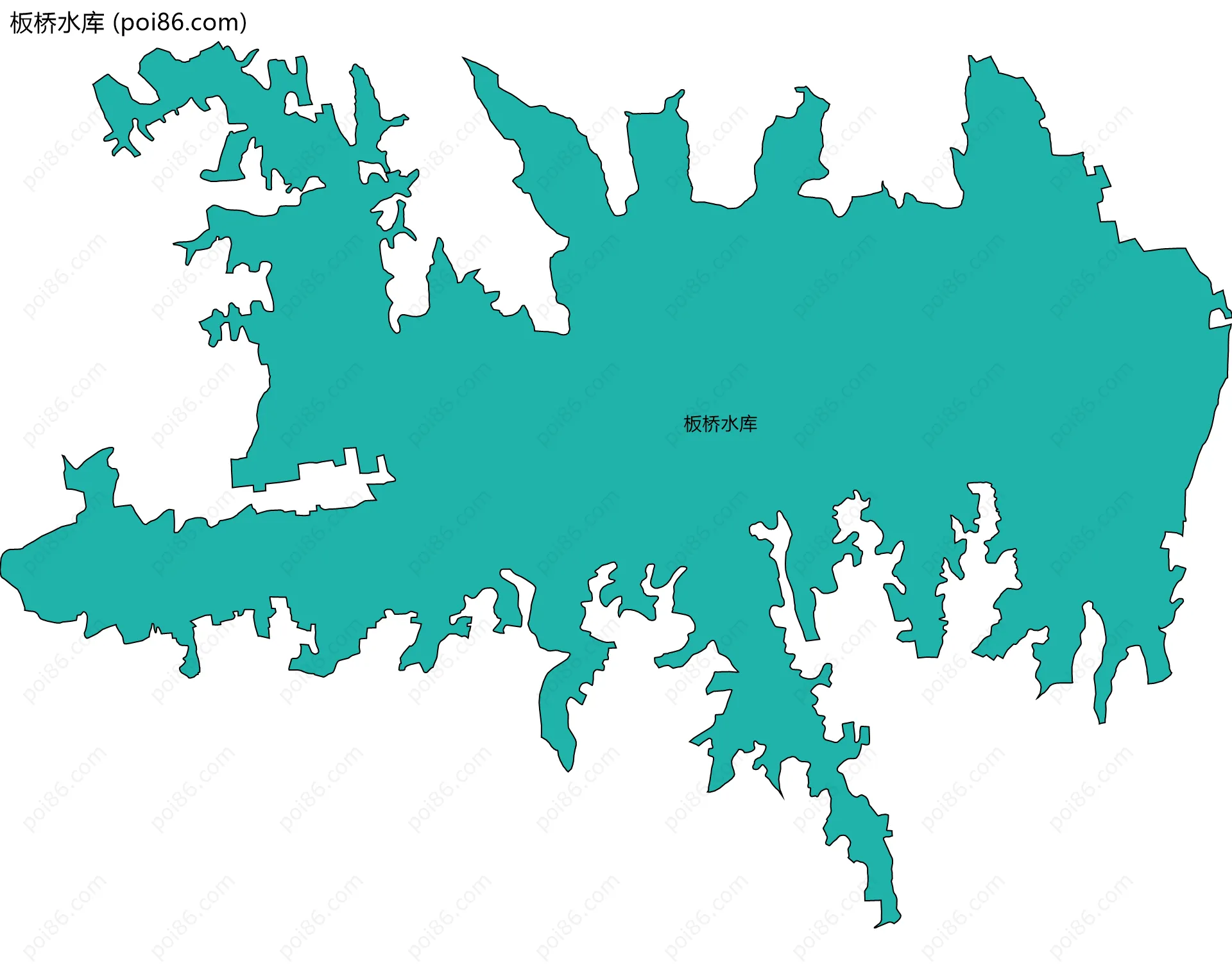 板桥水库边界地图