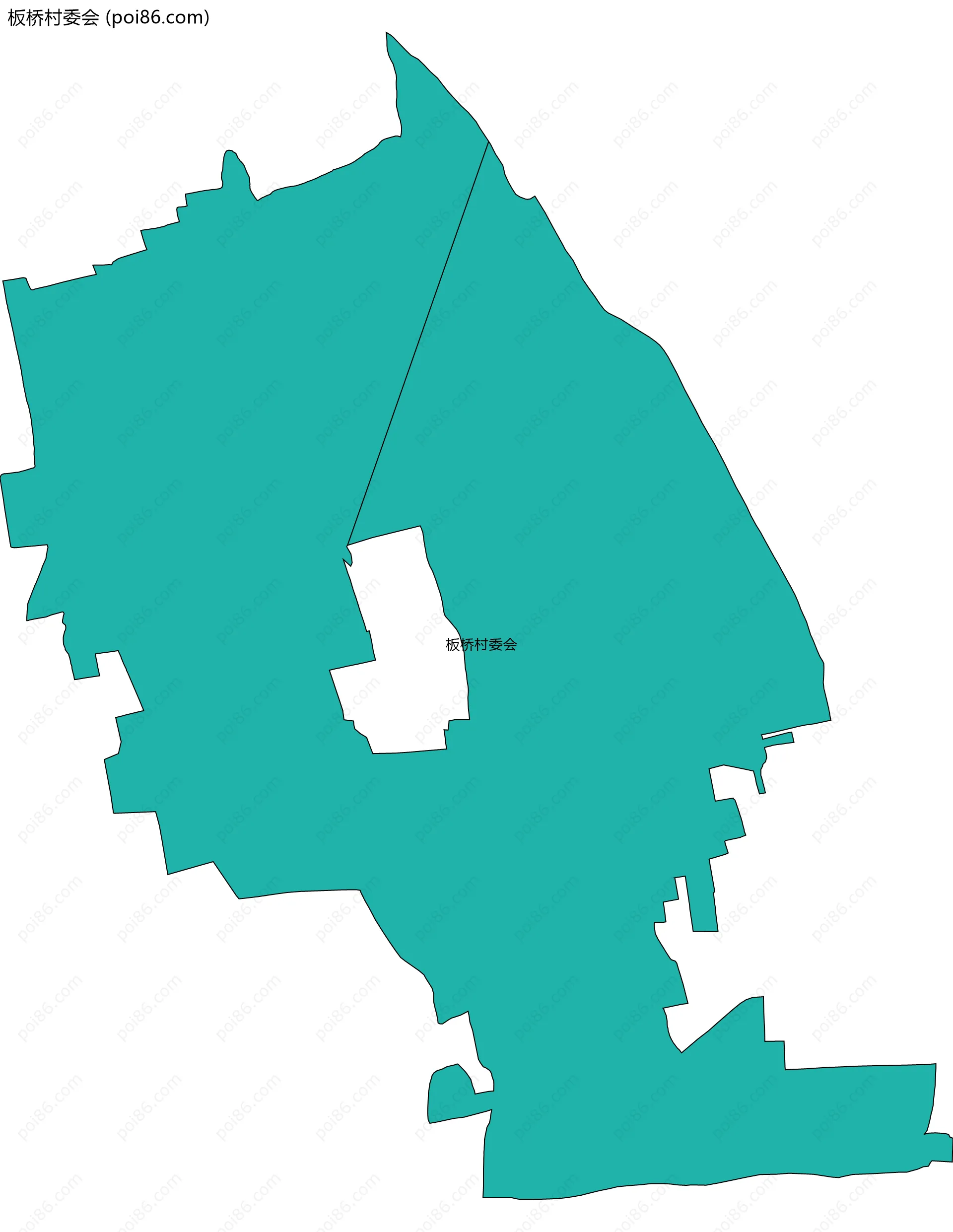 板桥村委会边界地图