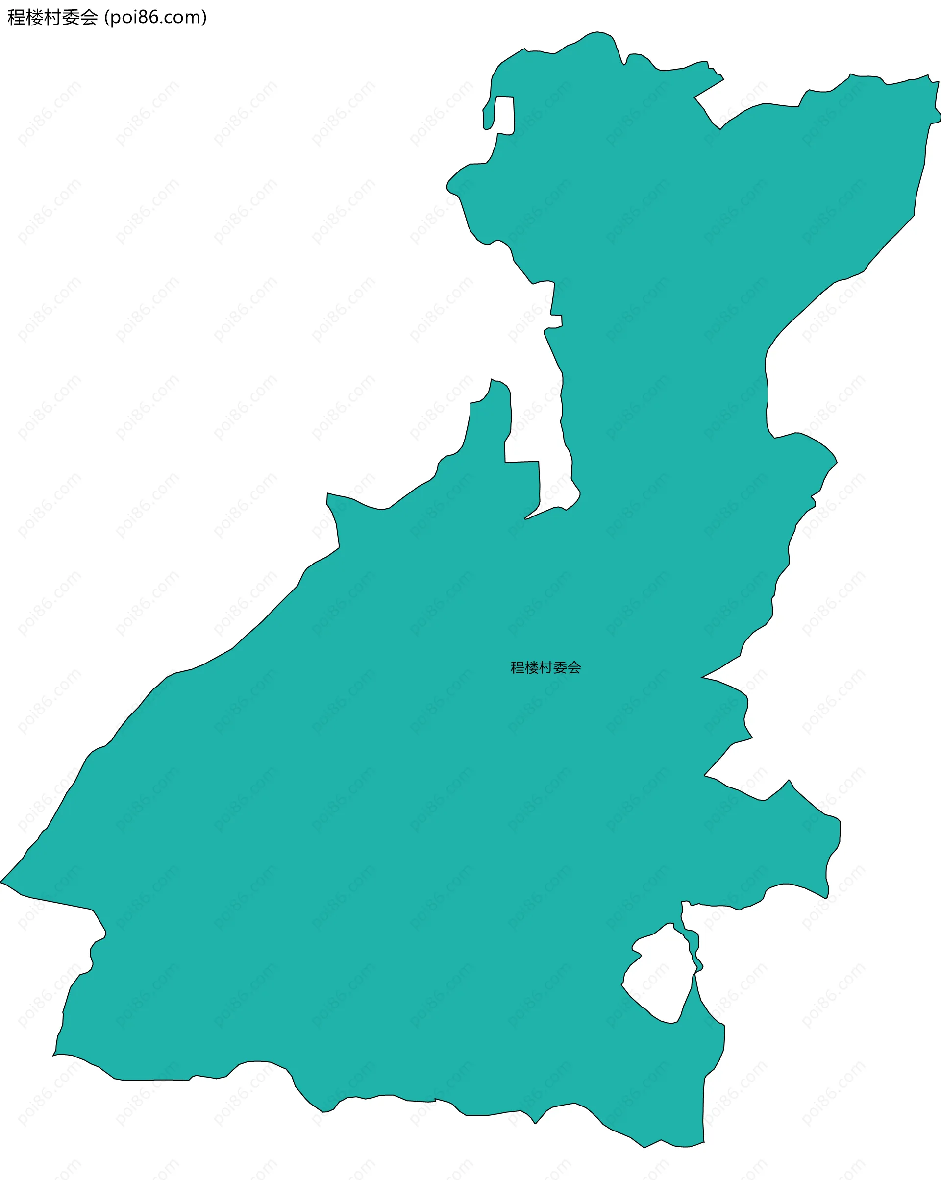 程楼村委会边界地图