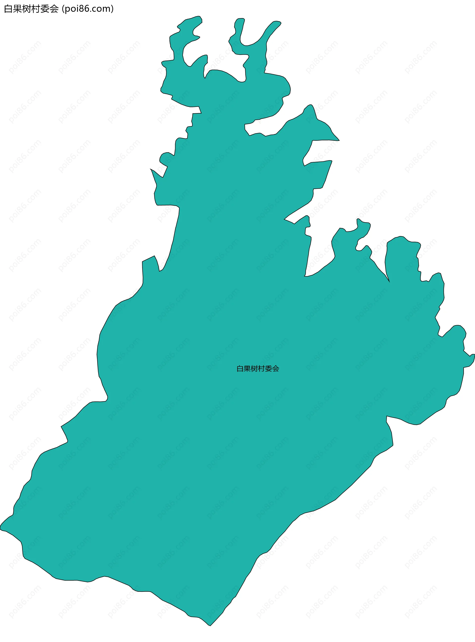 白果树村委会边界地图