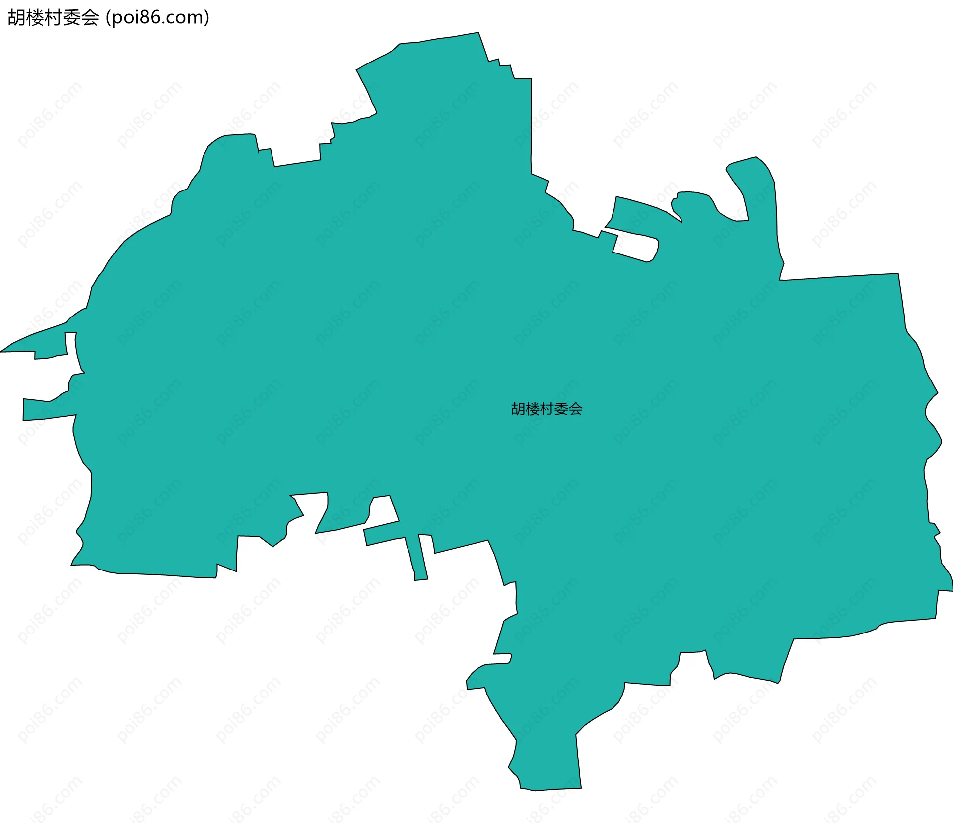 胡楼村委会边界地图