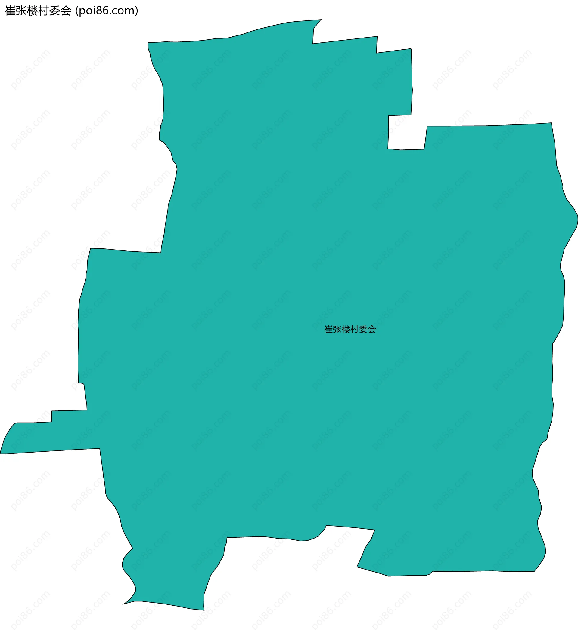 崔张楼村委会边界地图