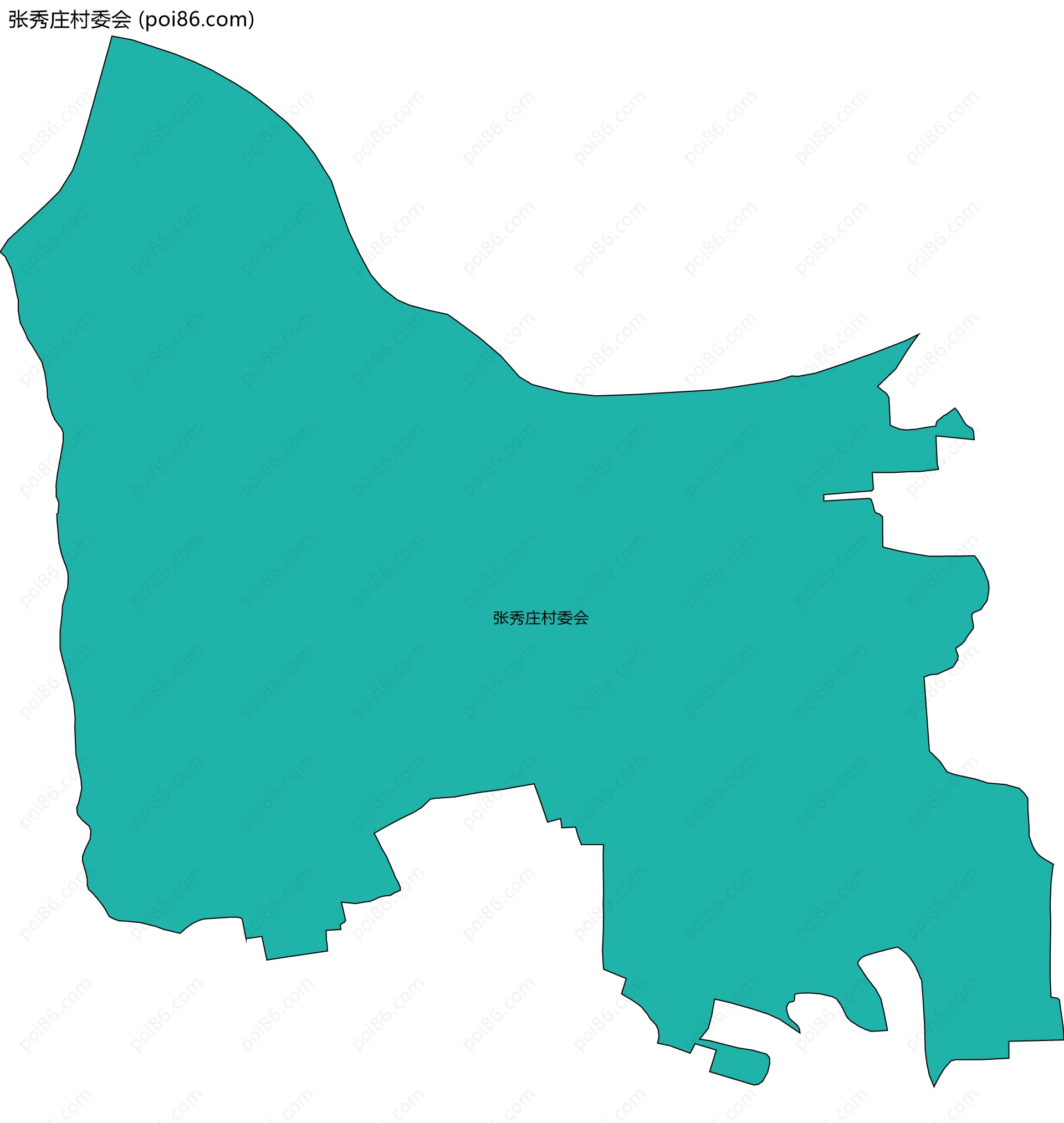 张秀庄村委会边界地图