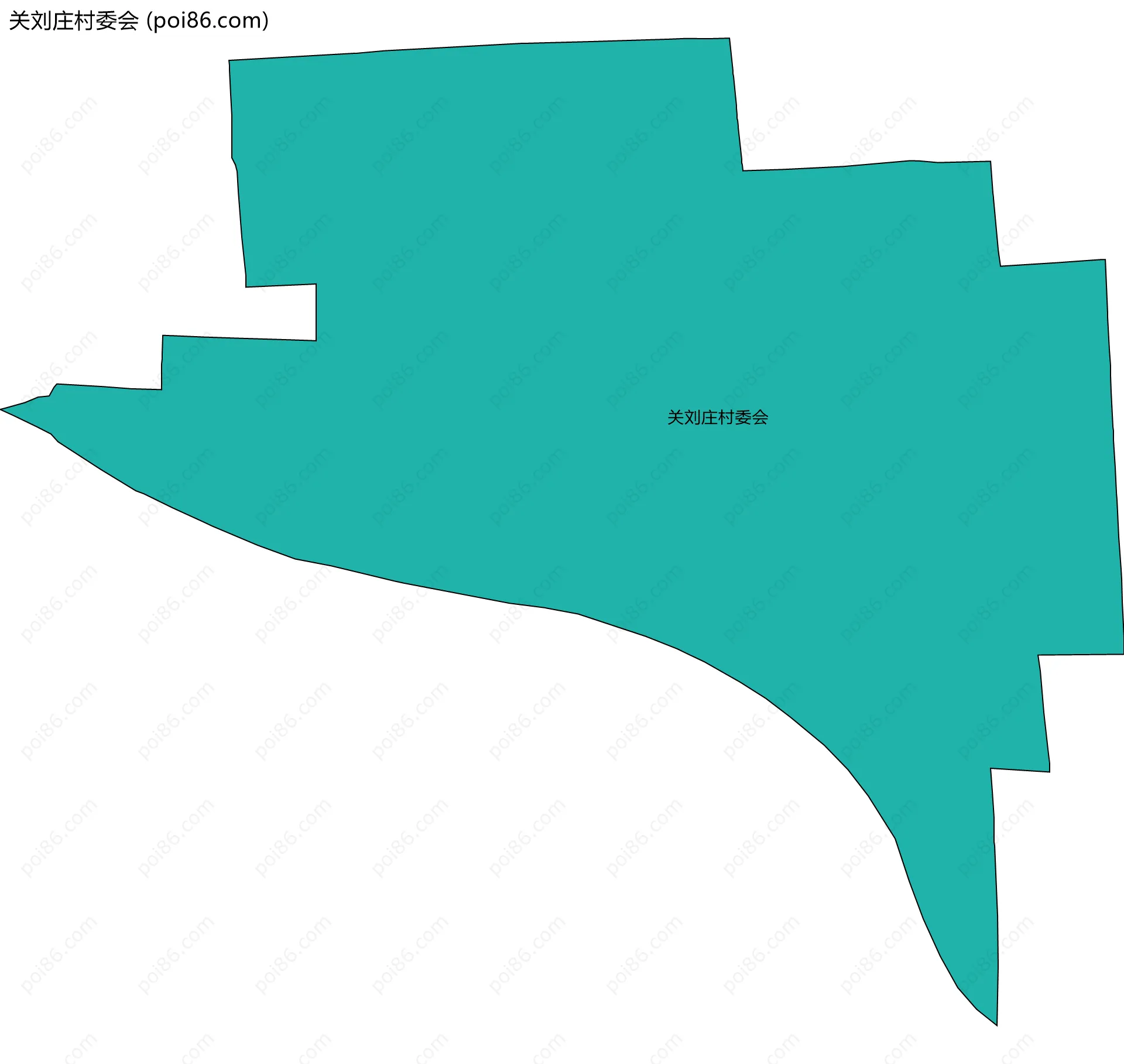 关刘庄村委会边界地图