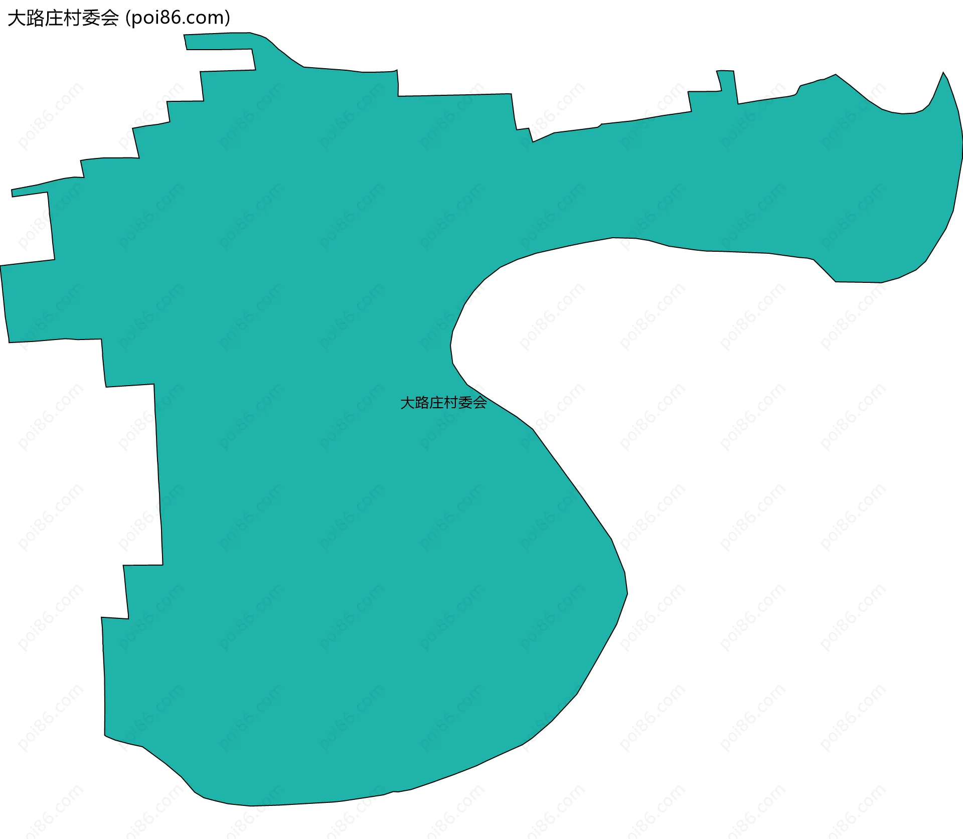 大路庄村委会边界地图