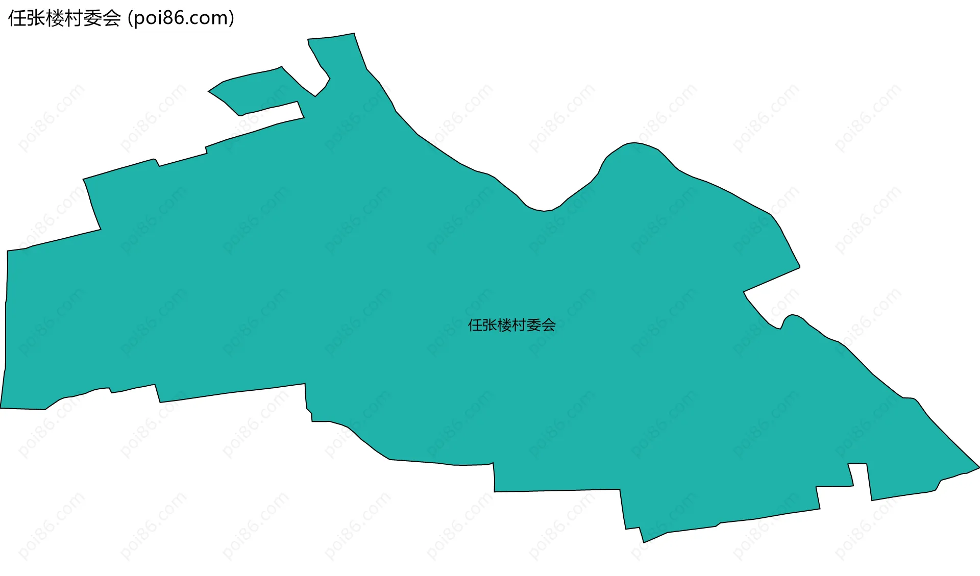任张楼村委会边界地图