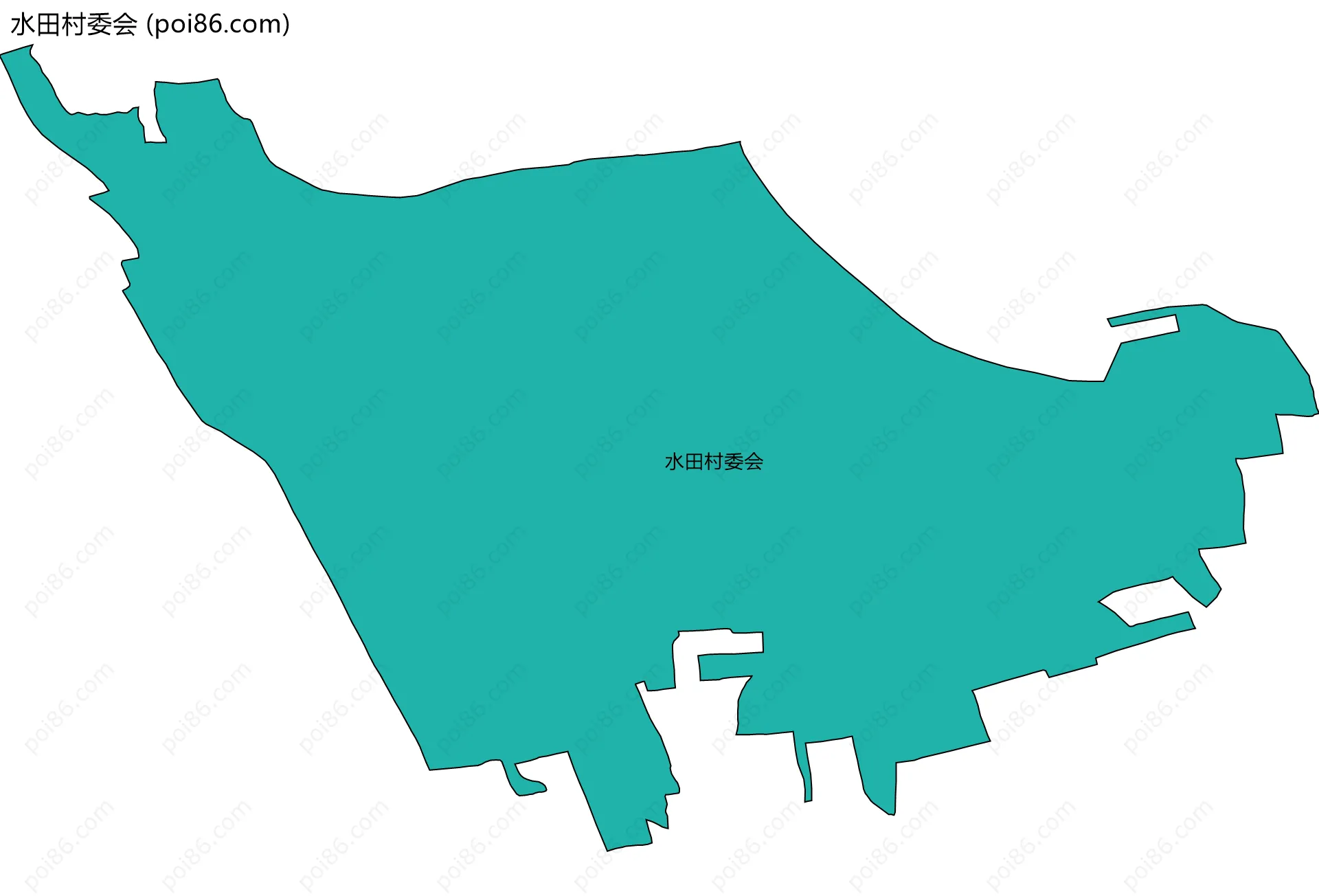 水田村委会边界地图