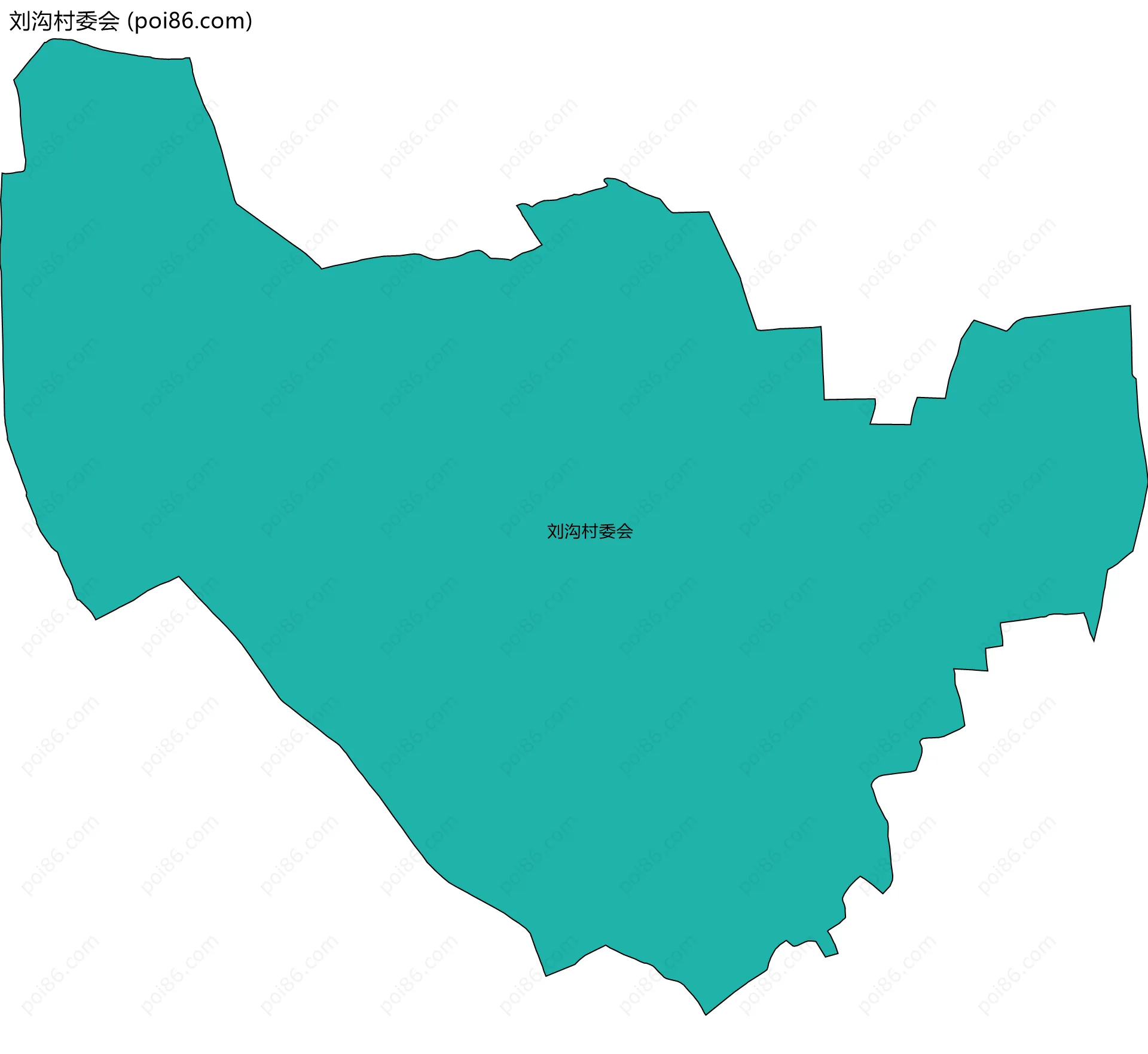 刘沟村委会边界地图
