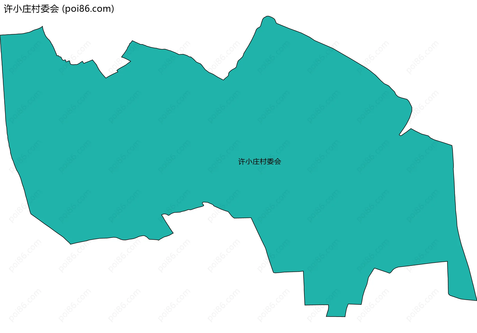 许小庄村委会边界地图