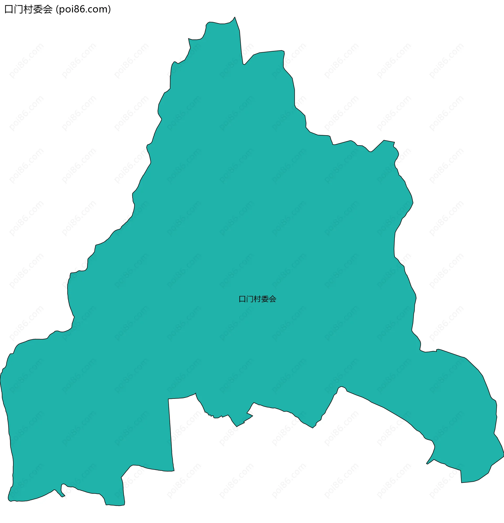 口门村委会边界地图