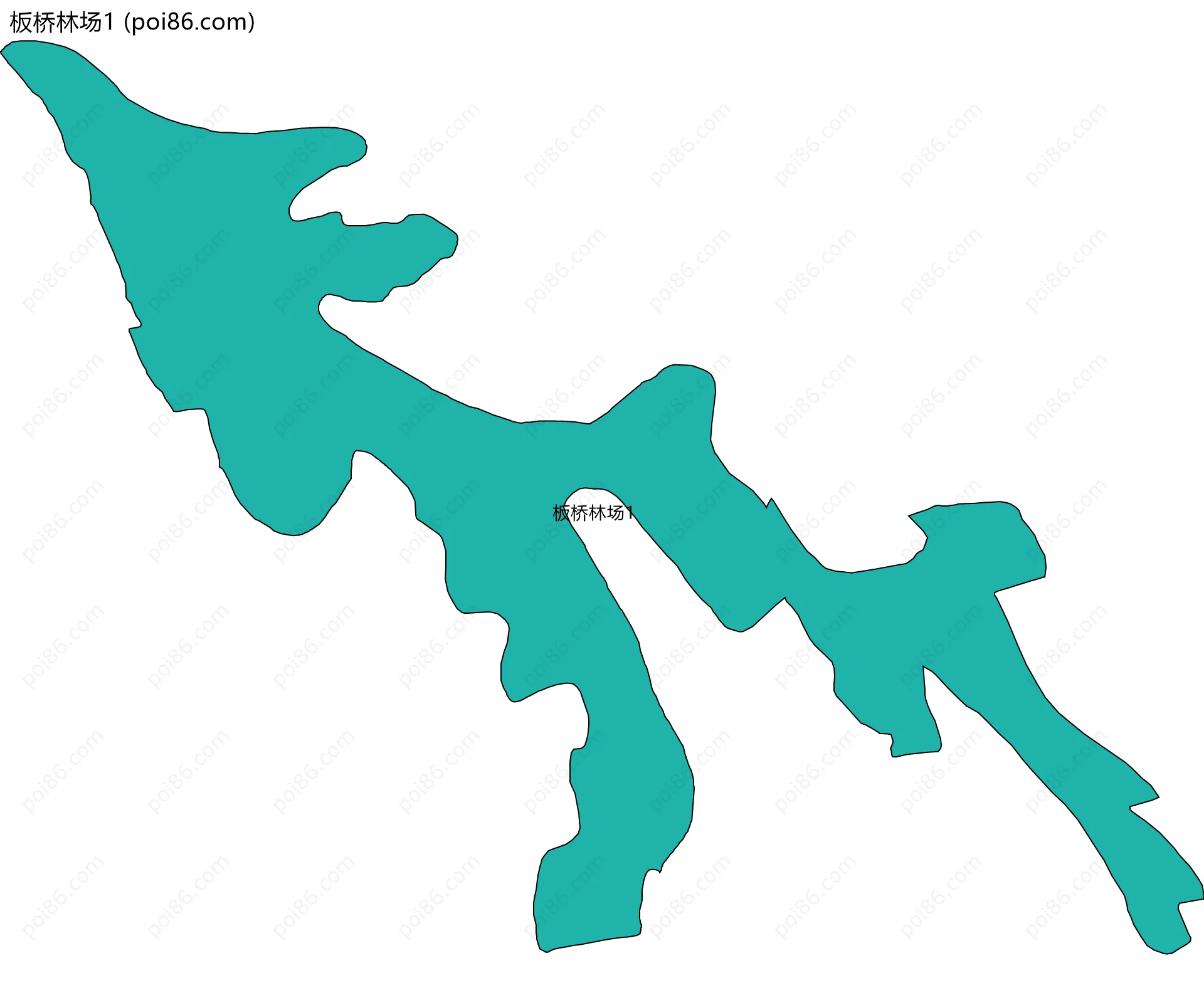 板桥林场1边界地图