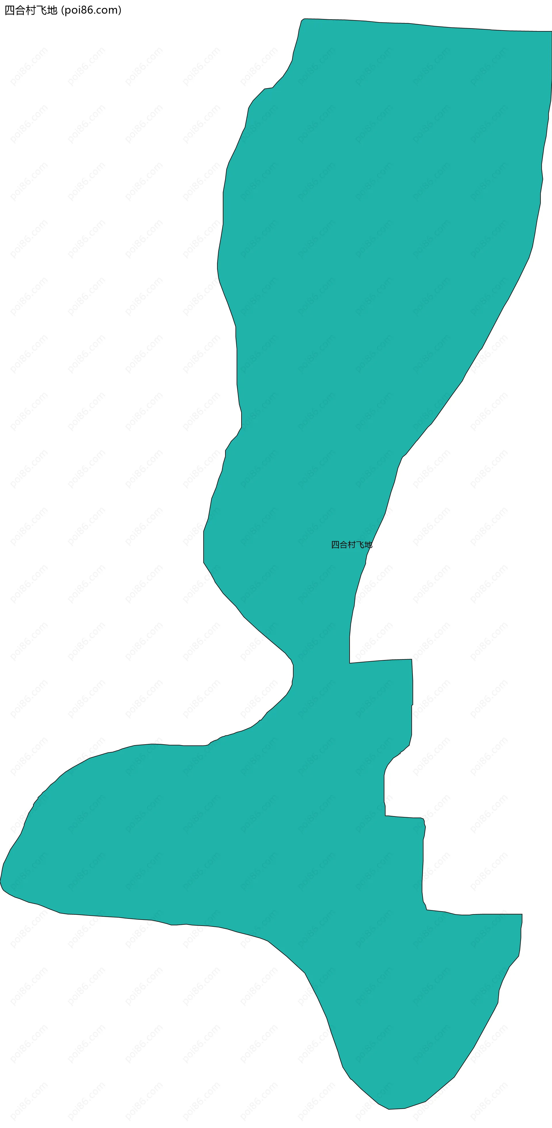 四合村飞地边界地图