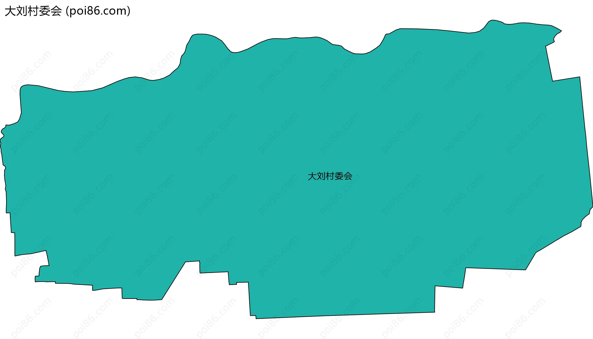 大刘村委会边界地图