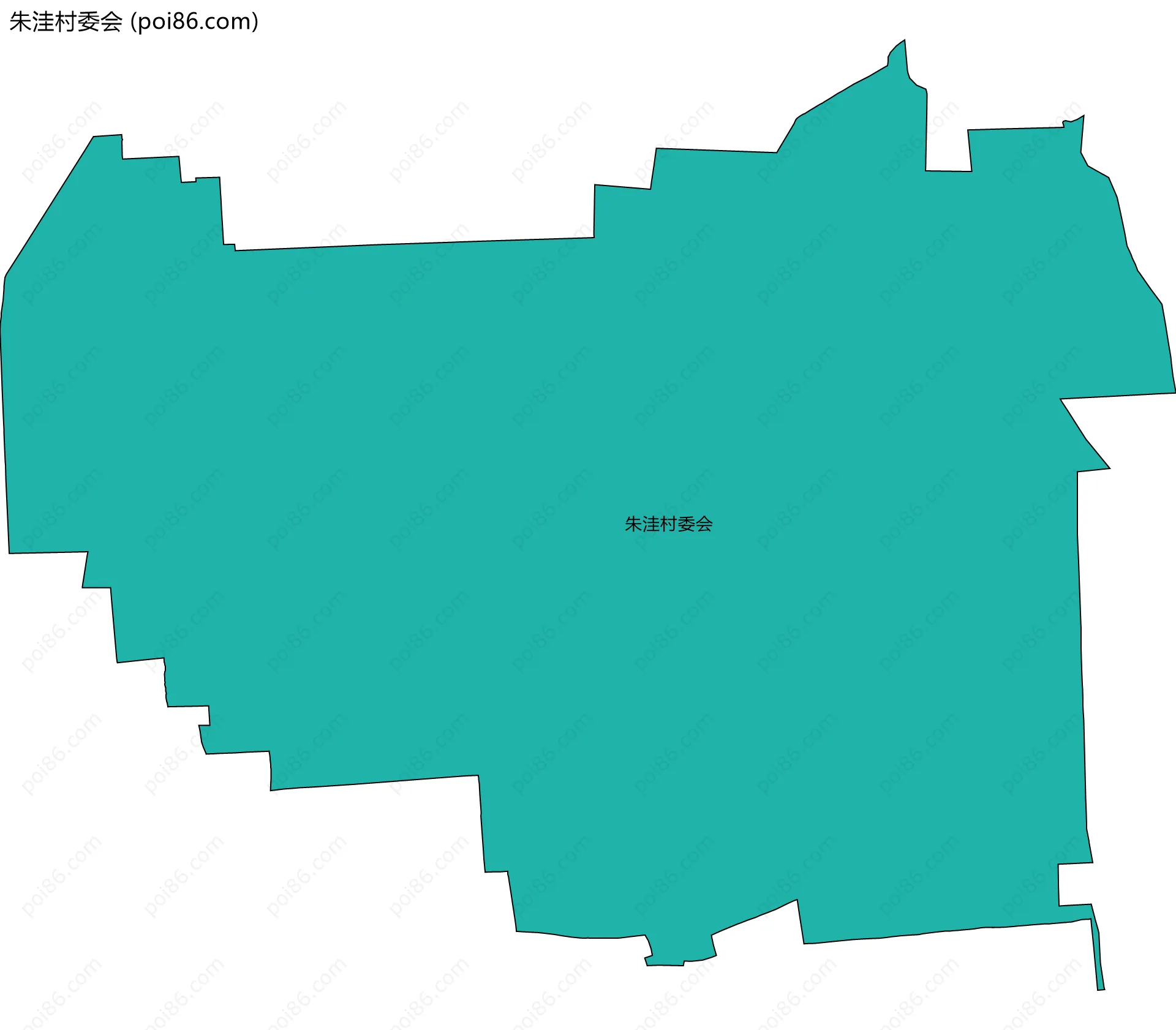 朱洼村委会边界地图