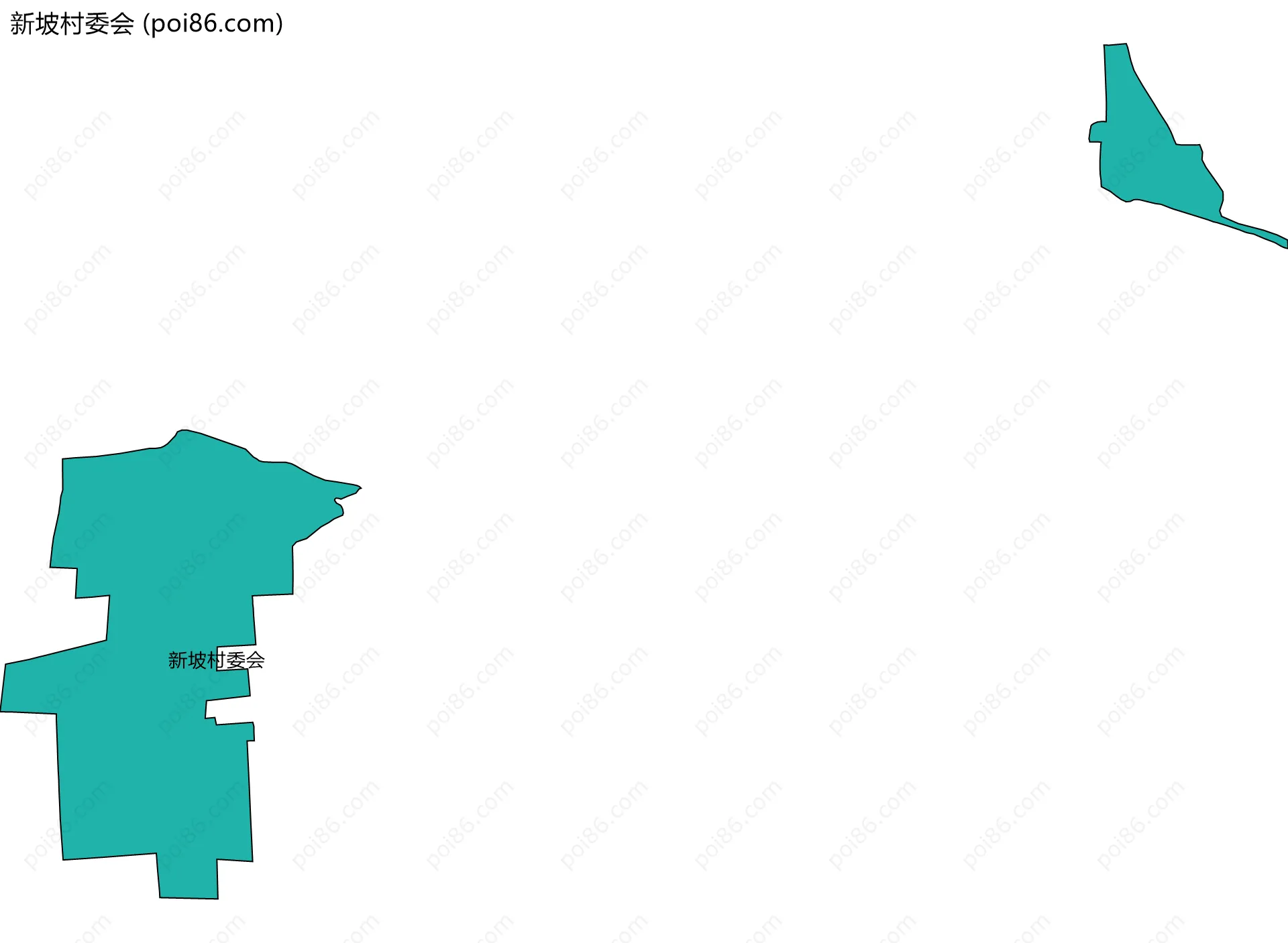新坡村委会边界地图