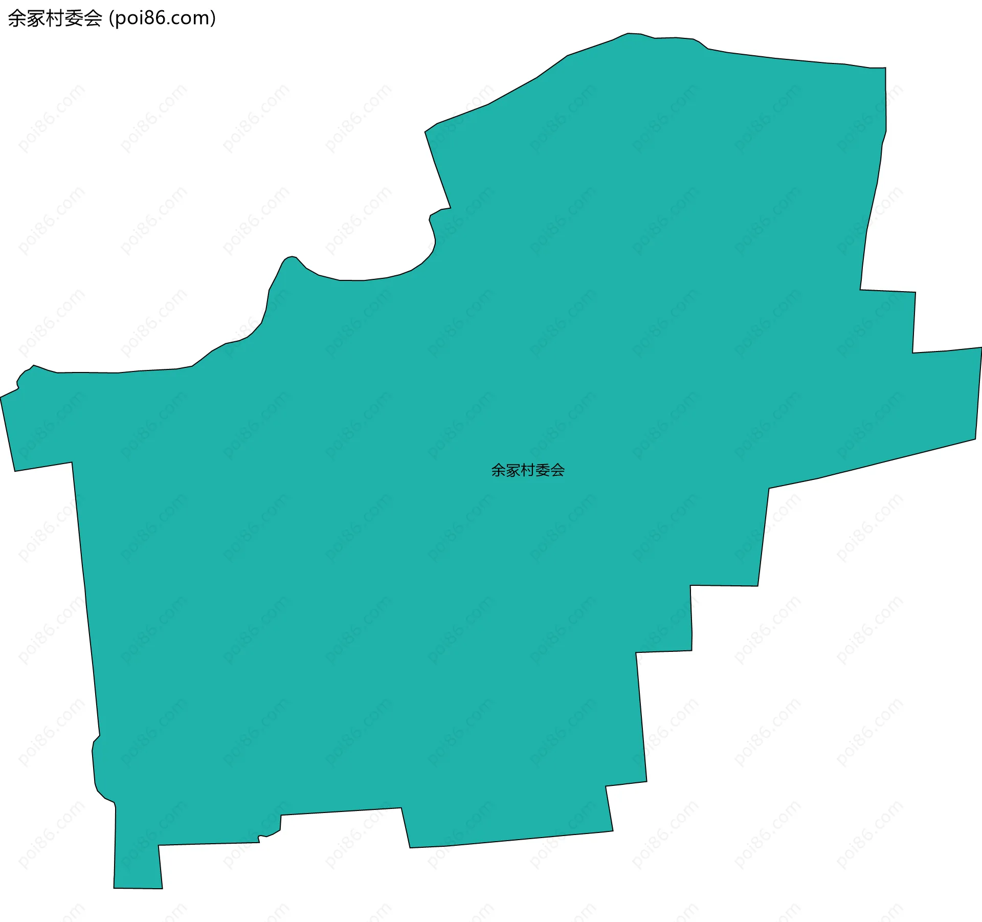 余冢村委会边界地图