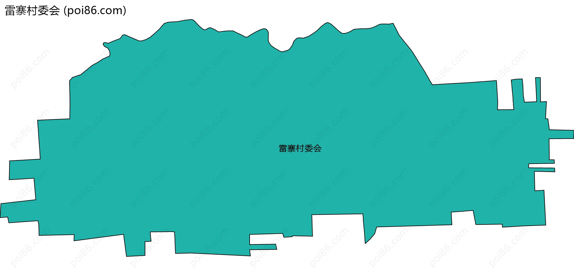 雷寨村委会边界地图