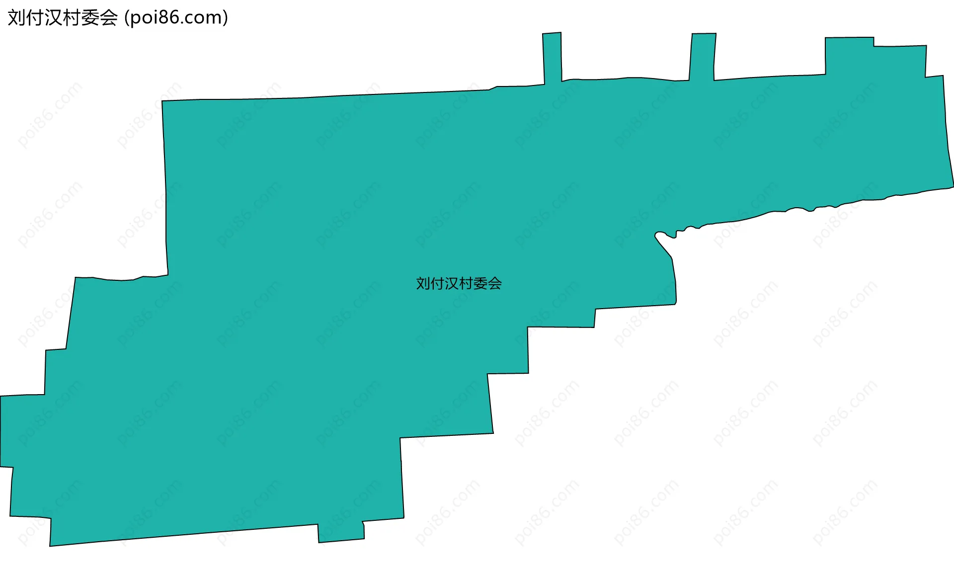 刘付汉村委会边界地图