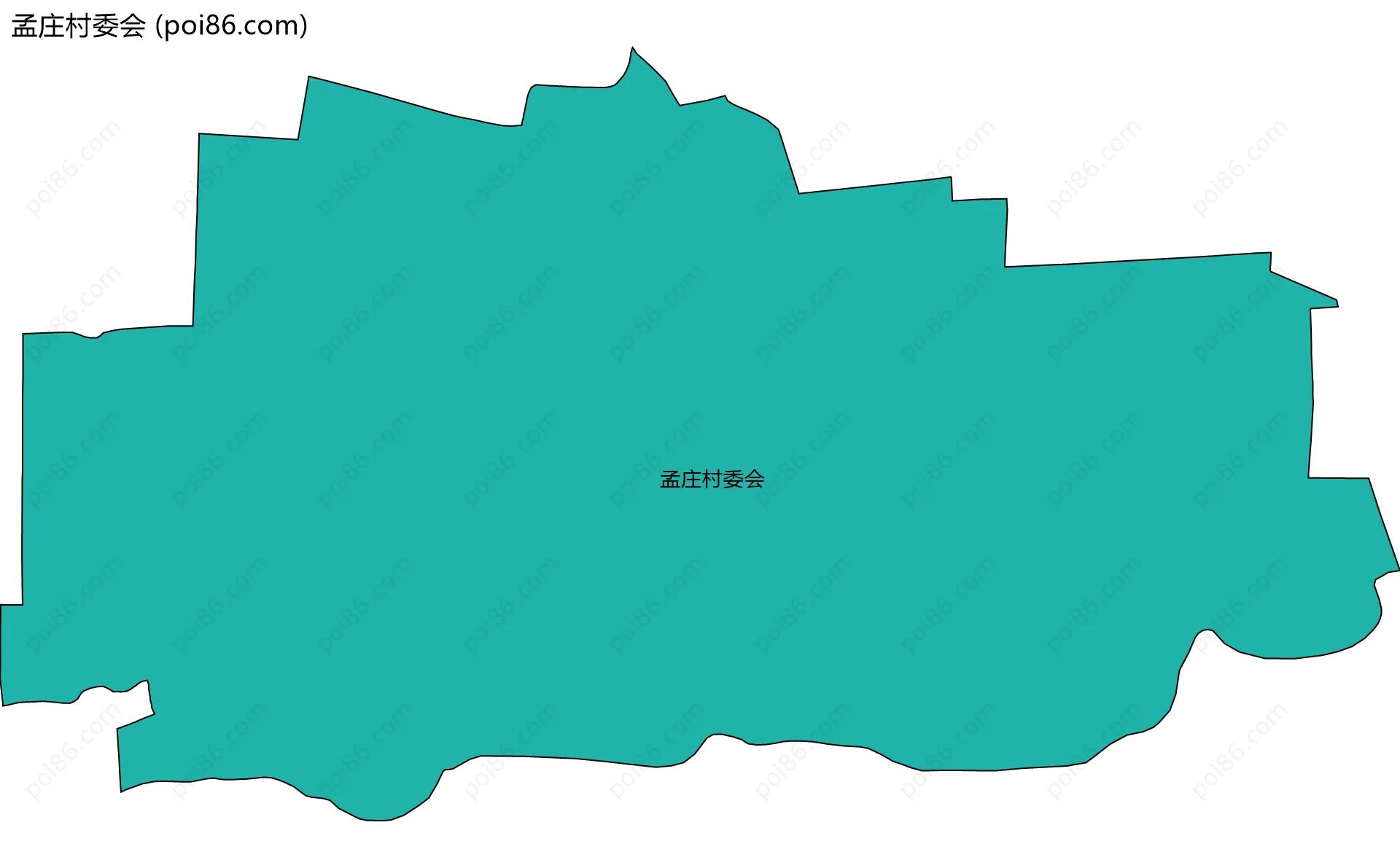 孟庄村委会边界地图