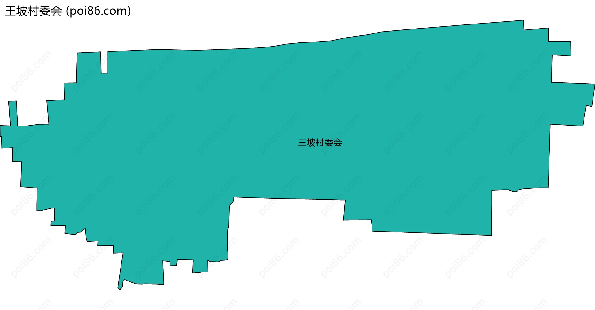 王坡村委会边界地图