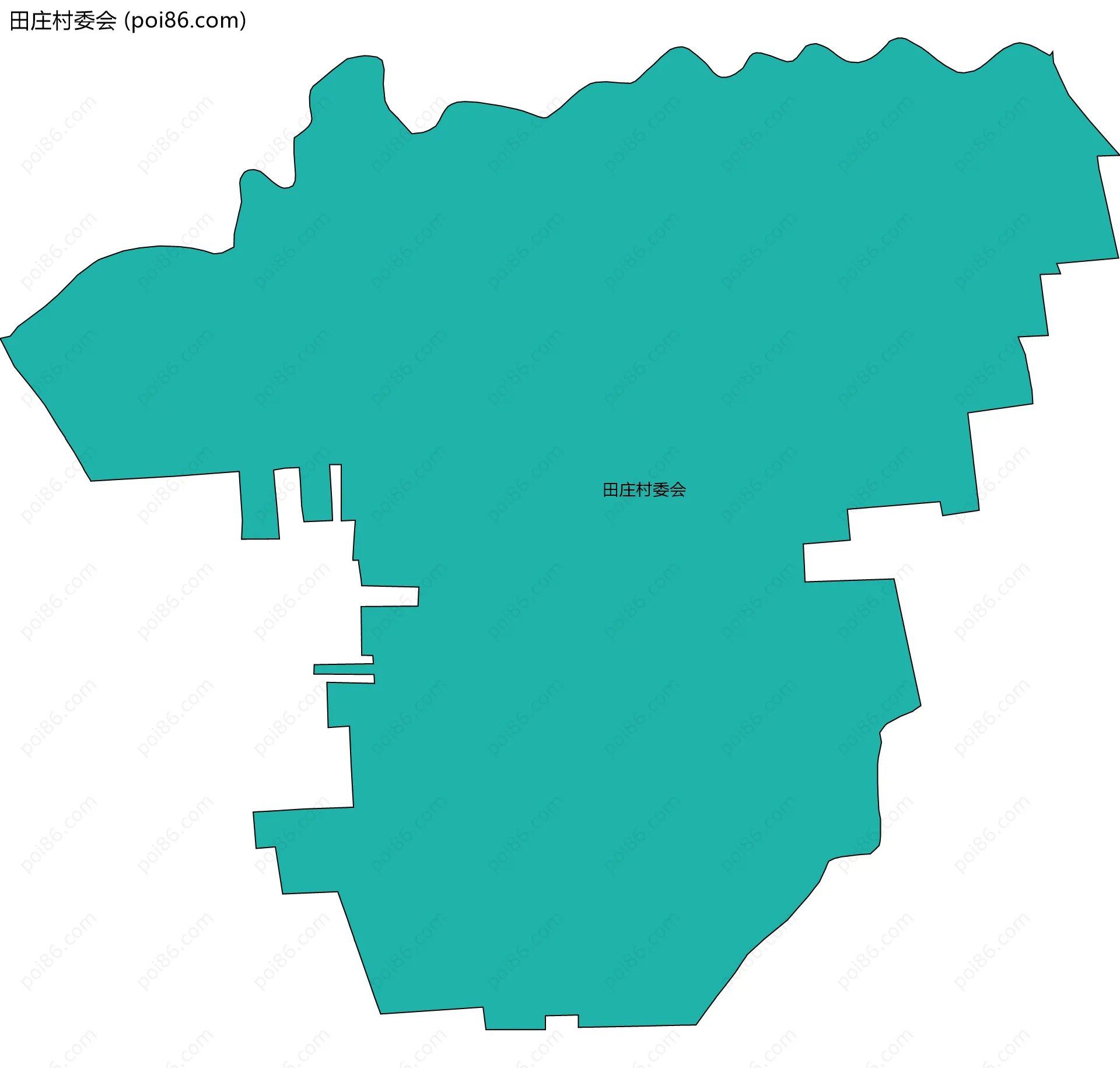 田庄村委会边界地图