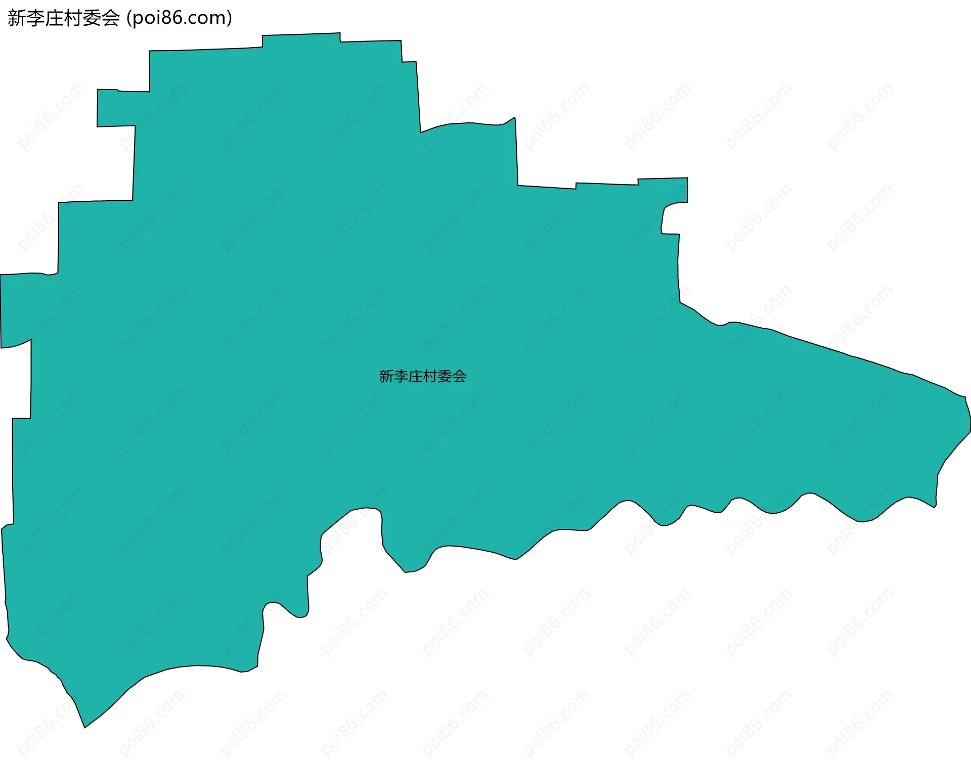 新李庄村委会边界地图