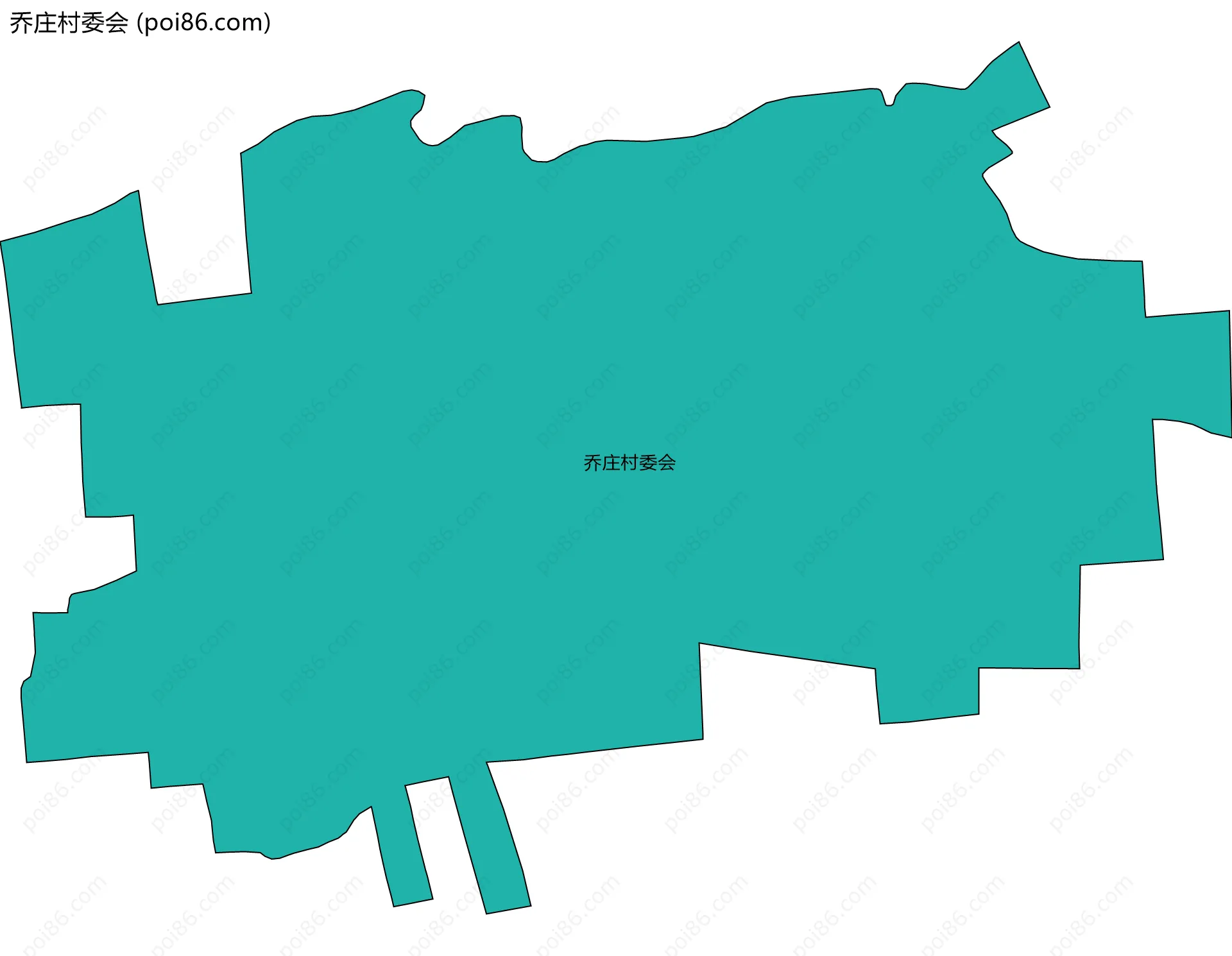 乔庄村委会边界地图
