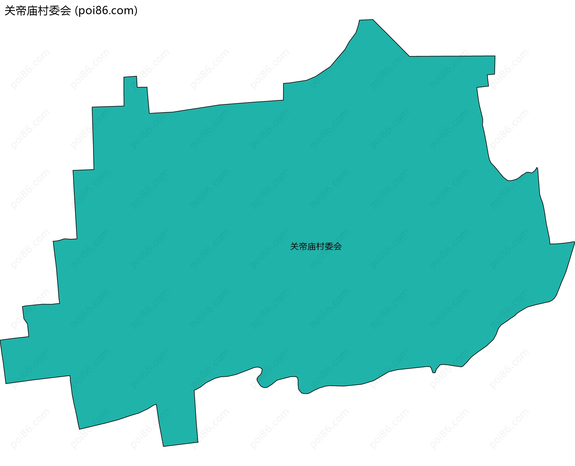 关帝庙村委会边界地图