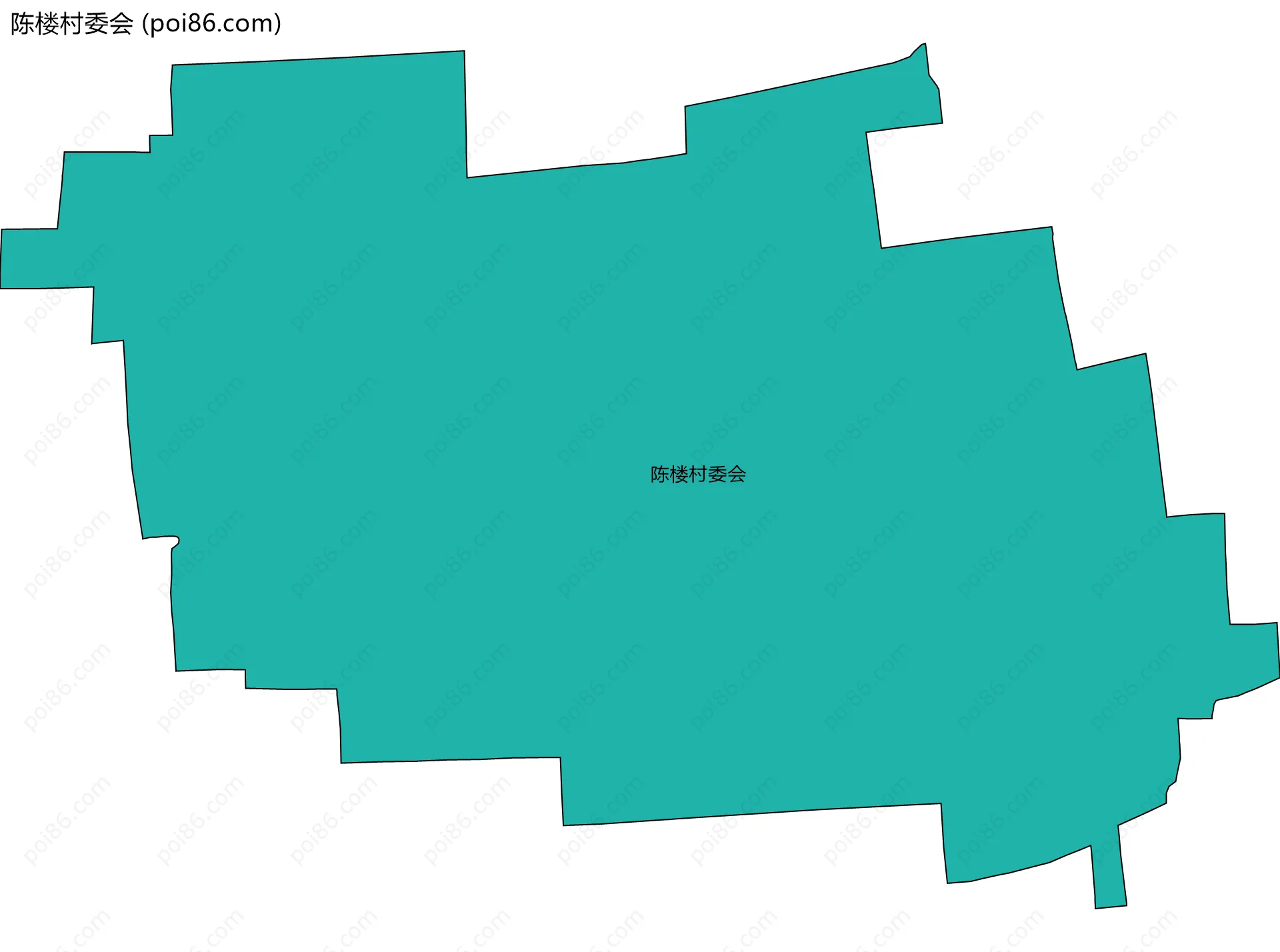 陈楼村委会边界地图