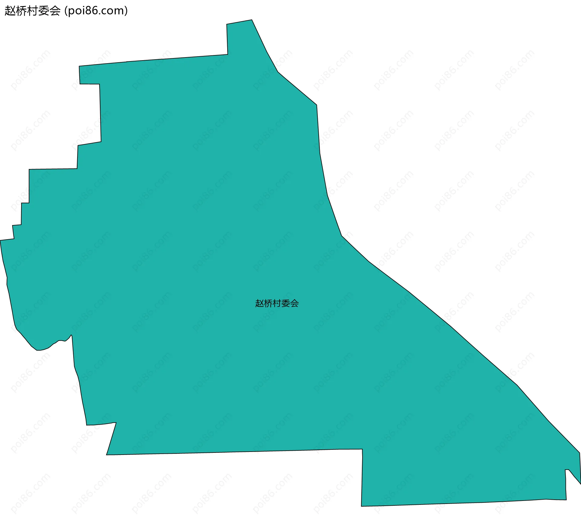 赵桥村委会边界地图